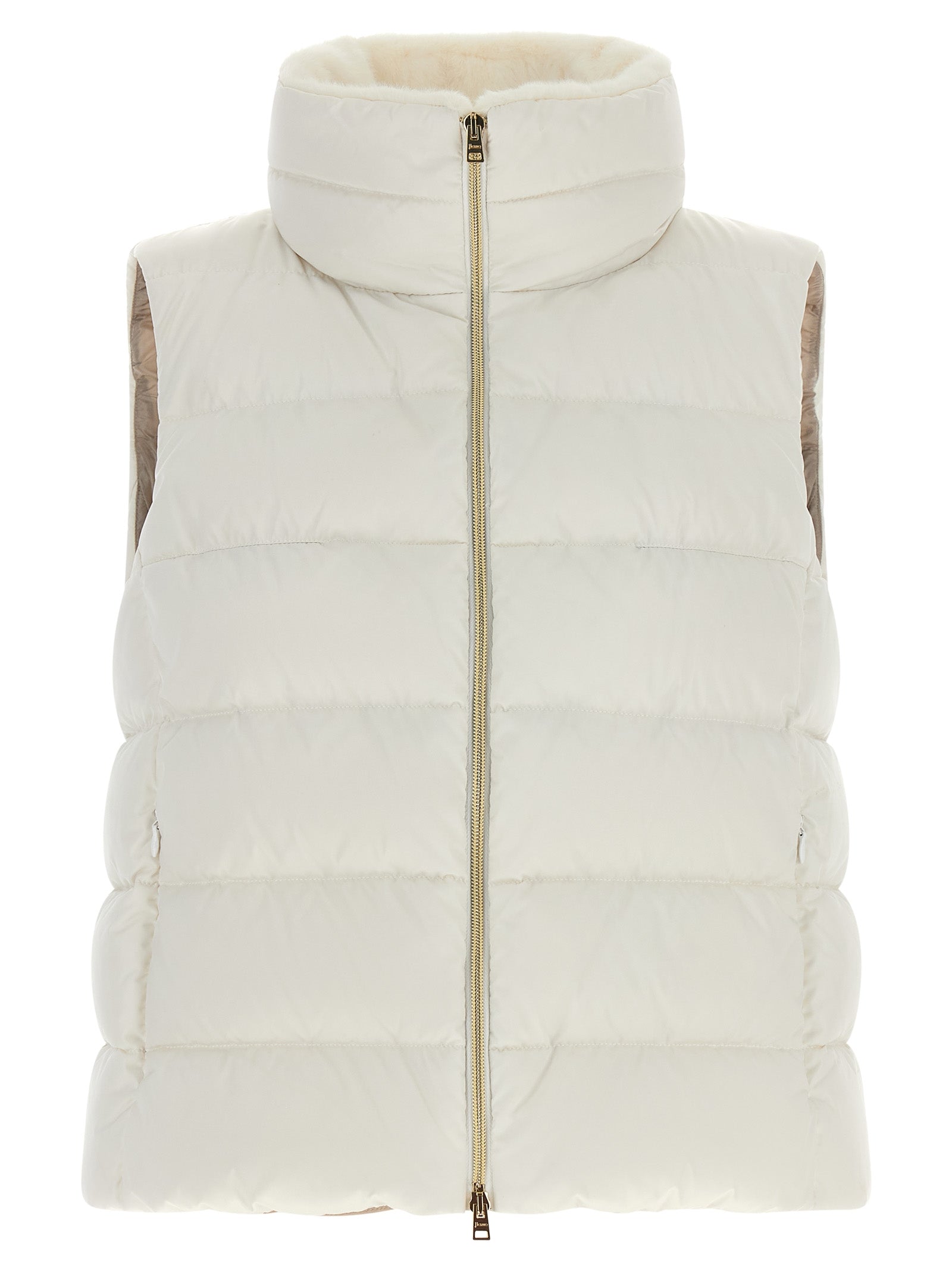 Herno Weiße ärmellose Polyester-Jacke