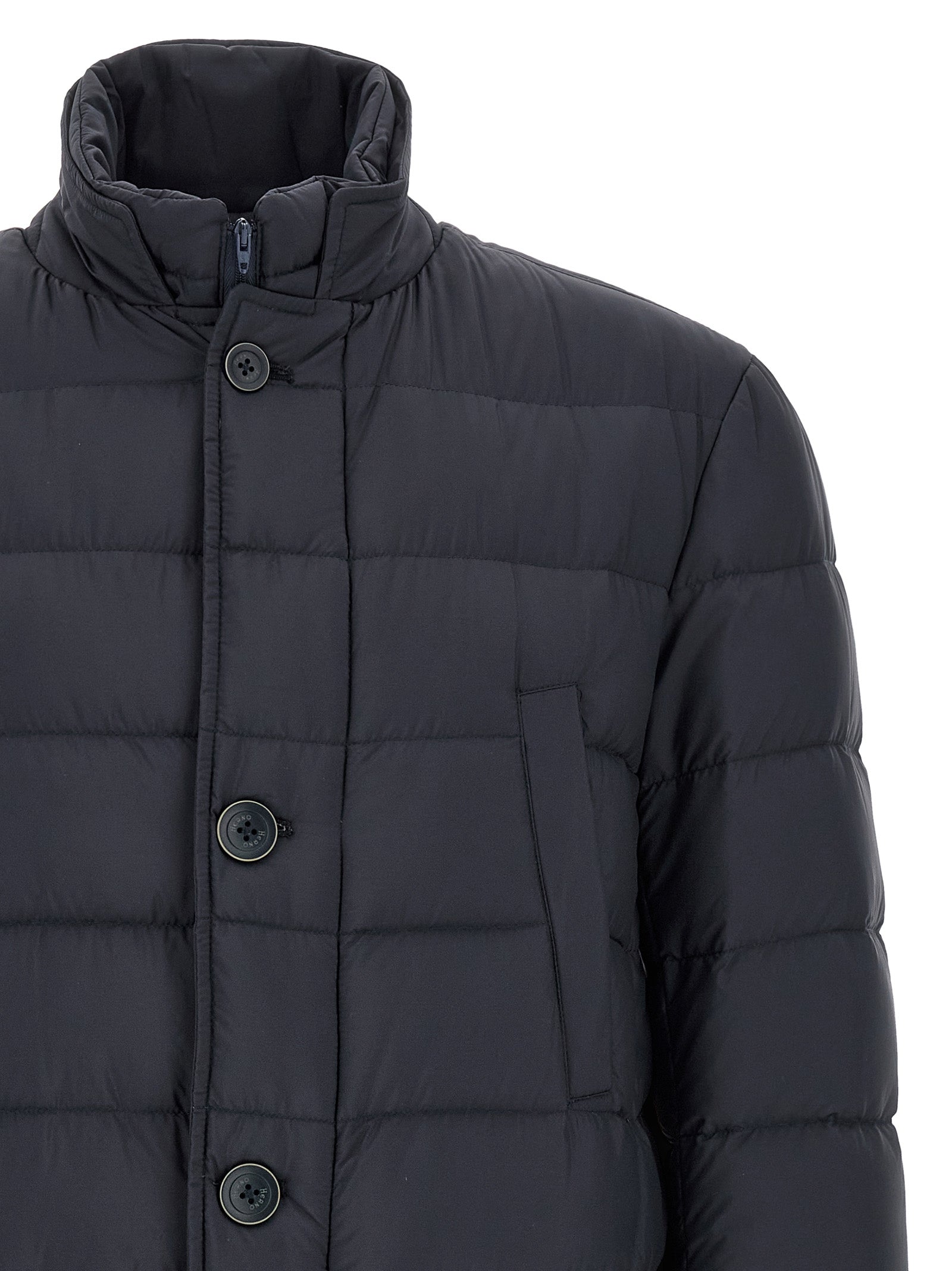 Herno Blauer Mantel aus Polyamid