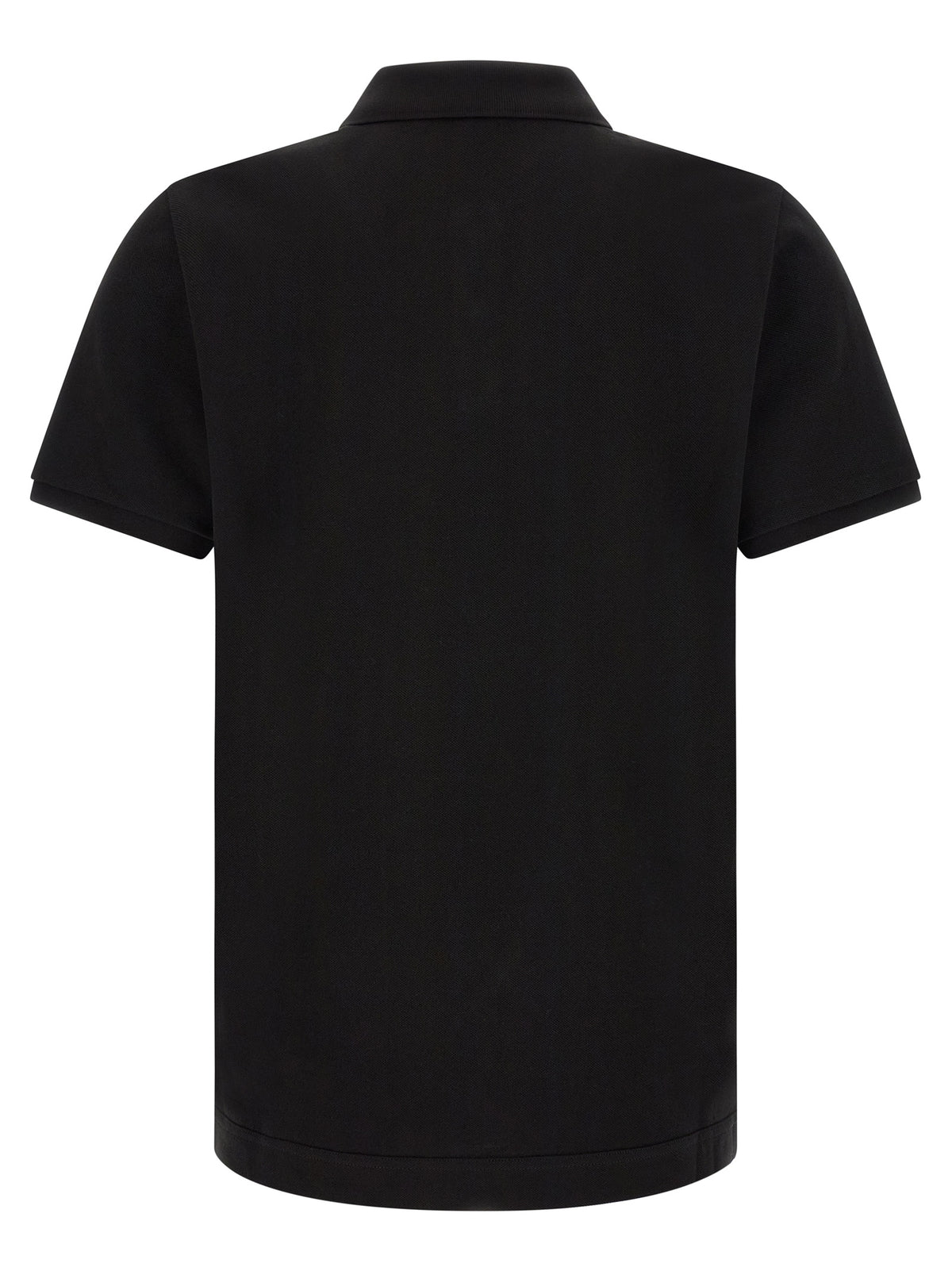 Moncler Schwarzes Poloshirt aus Leder