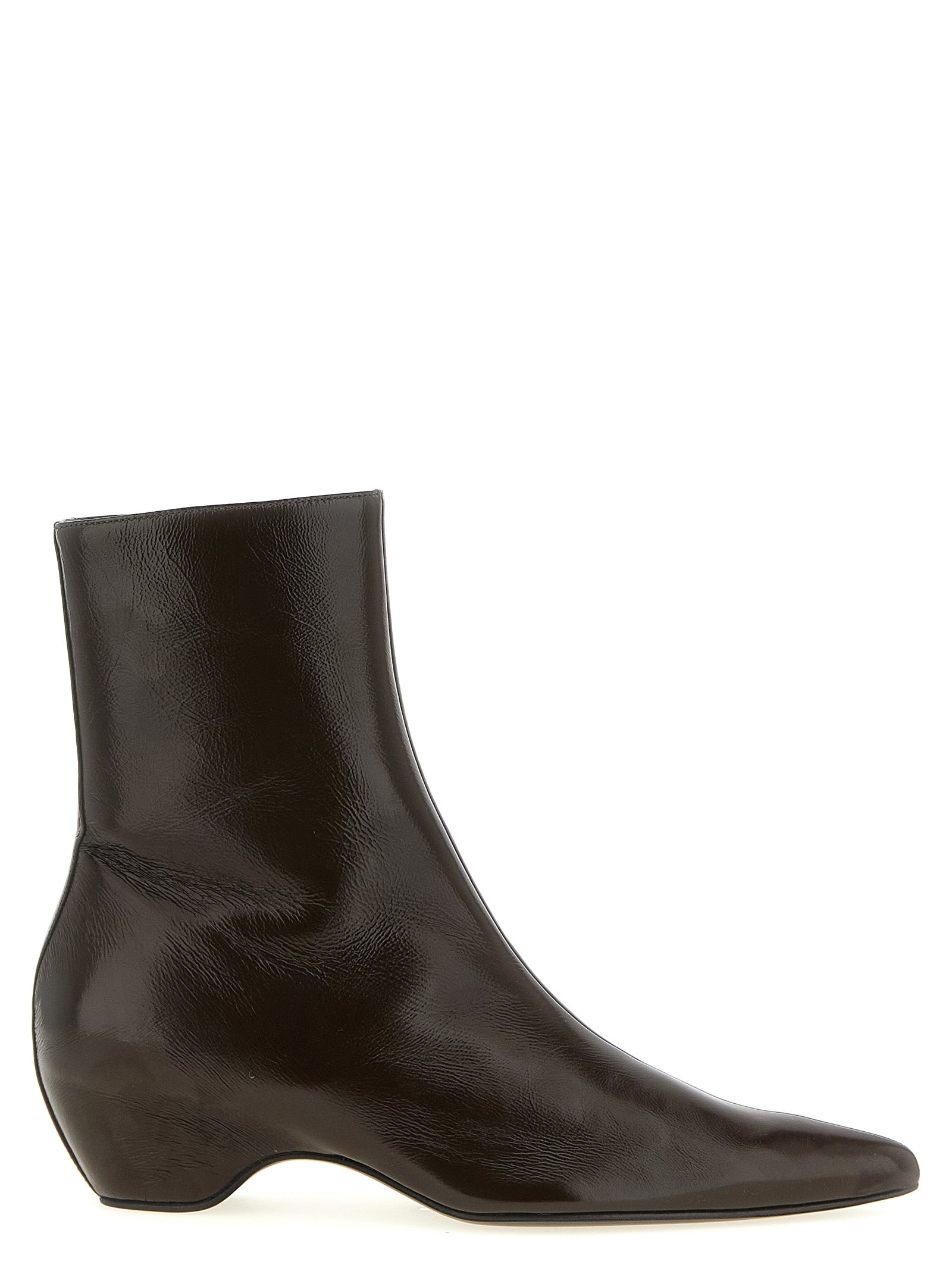 Khaite Ankle Boots aus braunem Kalbsleder