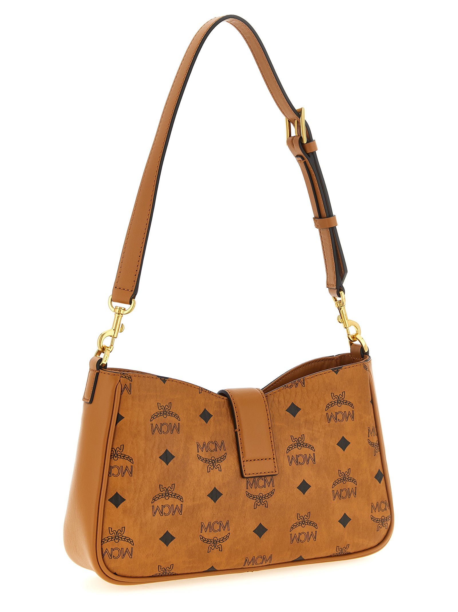 MCM Schultertasche aus braunem Polyethylen