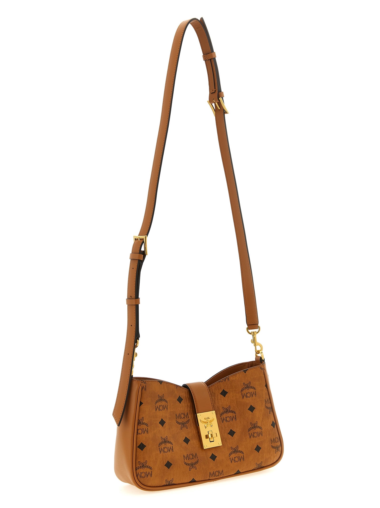 MCM Schultertasche aus braunem Polyethylen
