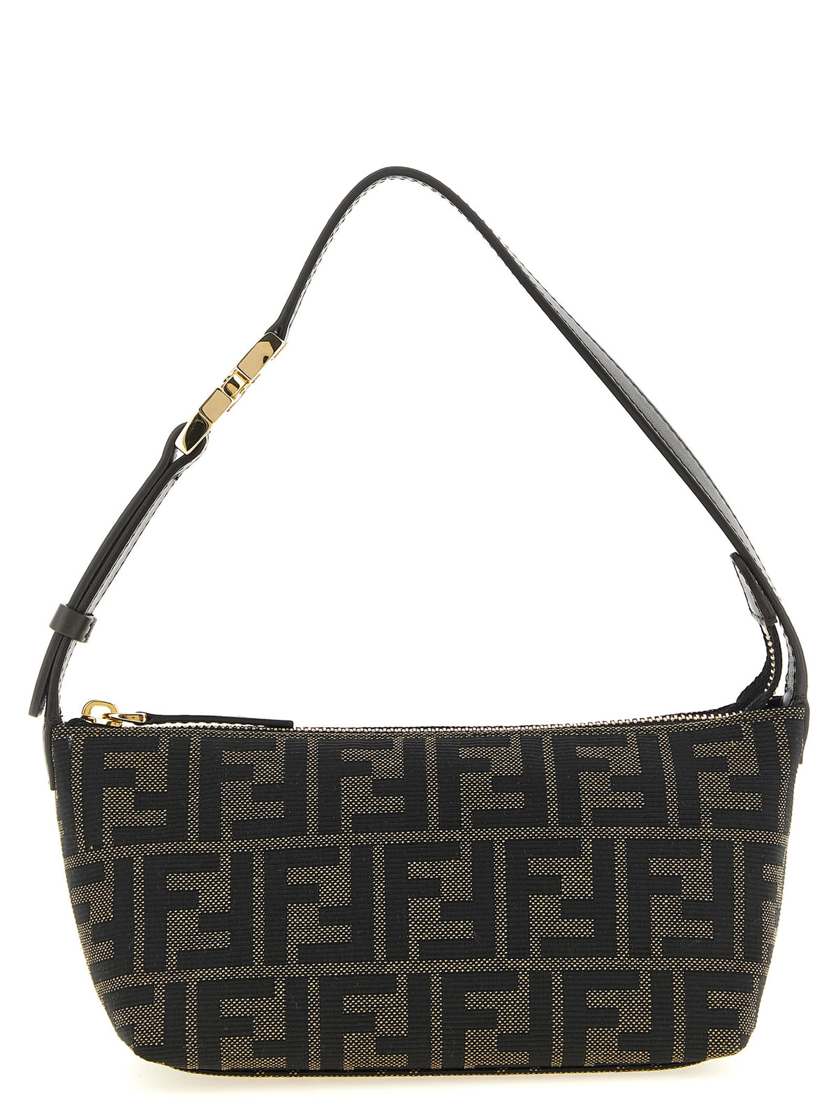 Fendi Braune Clutch aus Polyester