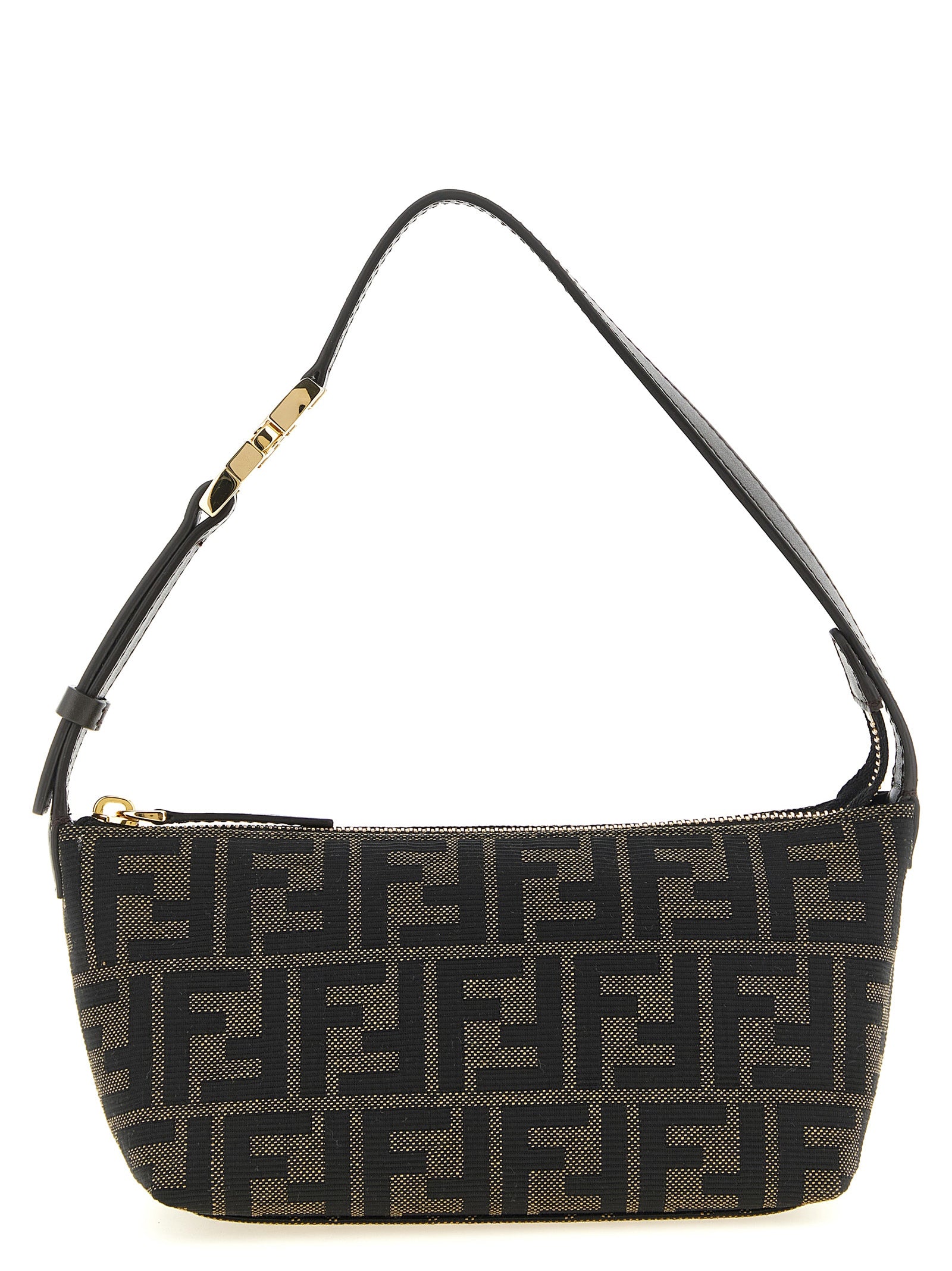 Fendi Braune Clutch aus Polyester