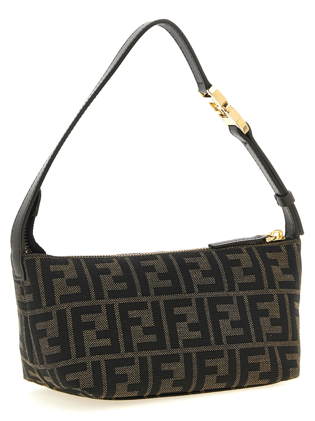 Fendi Braune Clutch aus Polyester