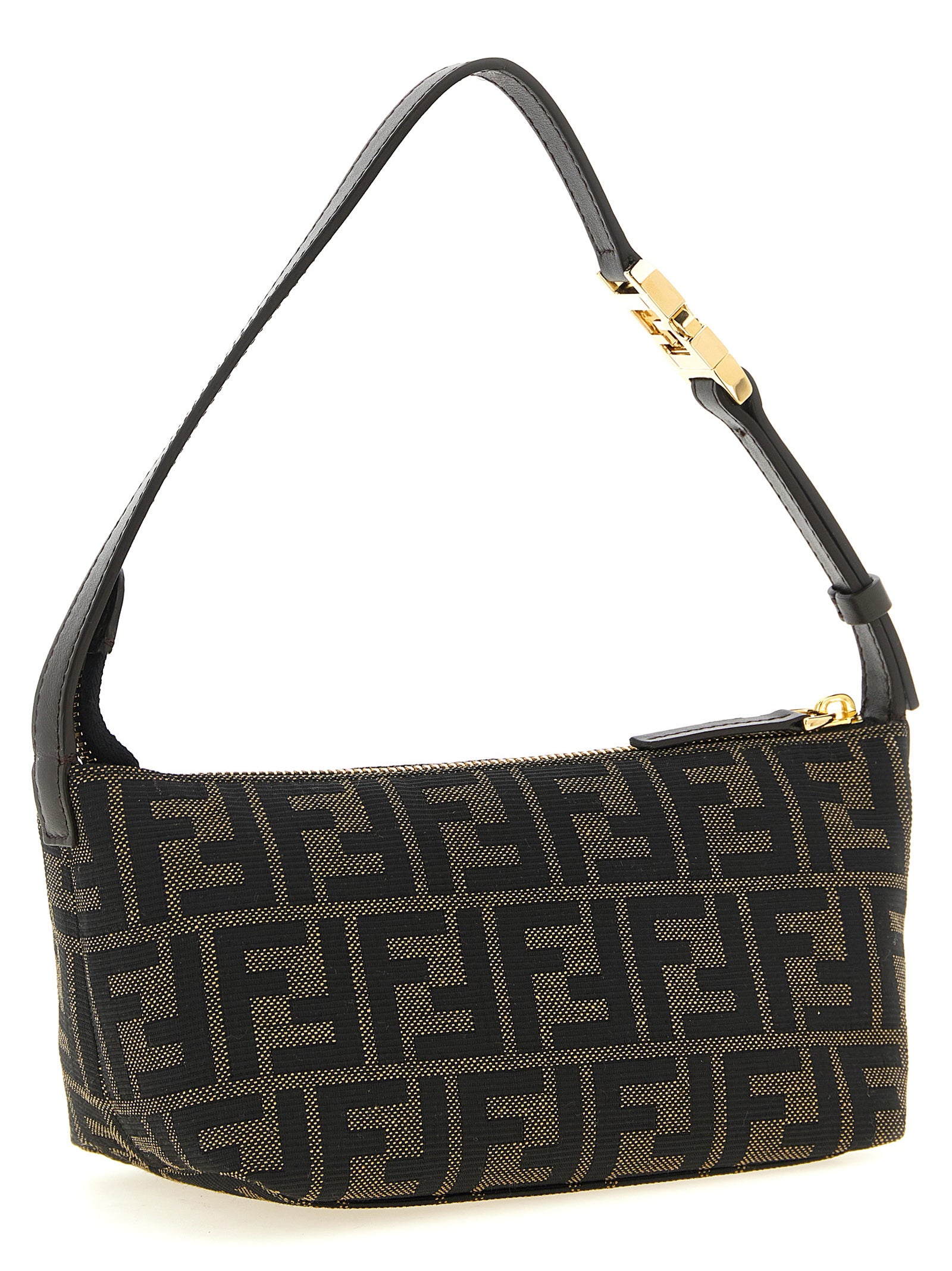 Fendi Braune Clutch aus Polyester