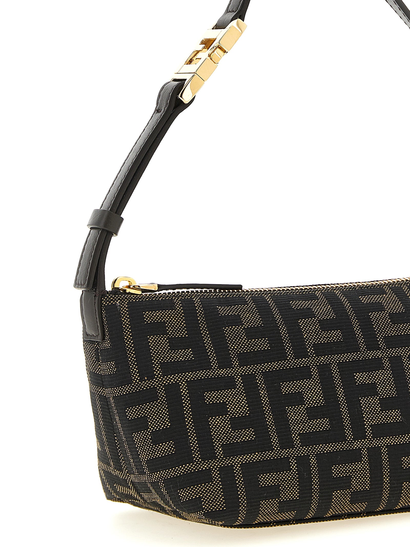 Fendi Braune Clutch aus Polyester