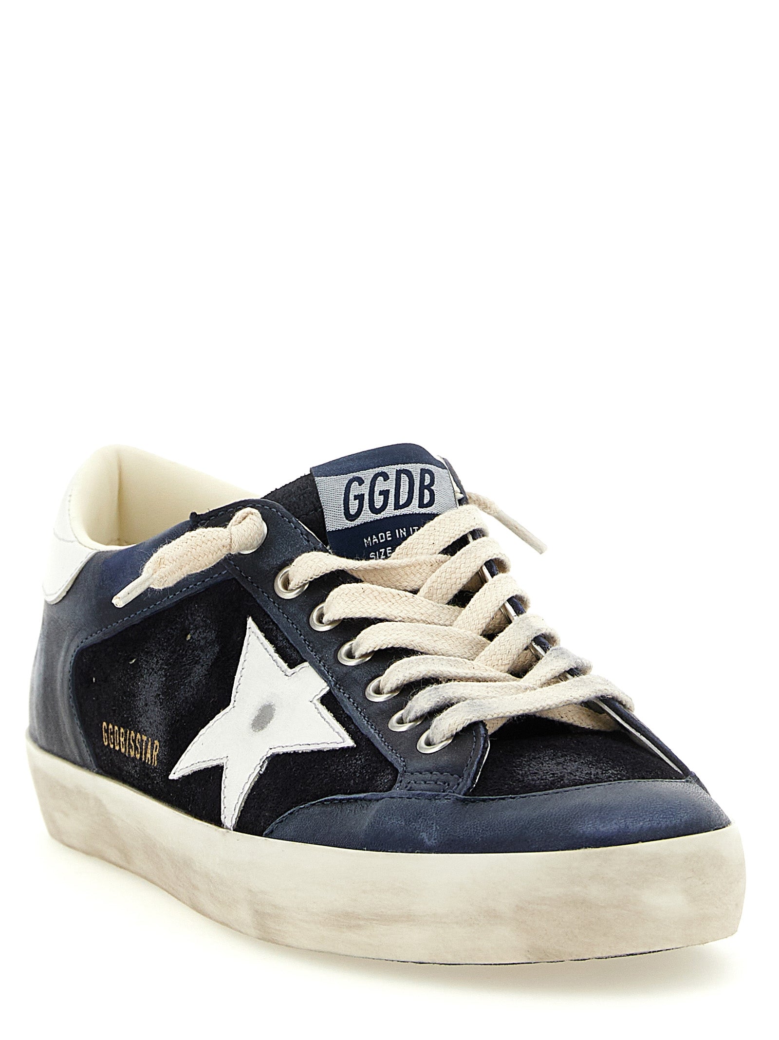 Golden Goose Blaue Sneaker aus Rindsleder
