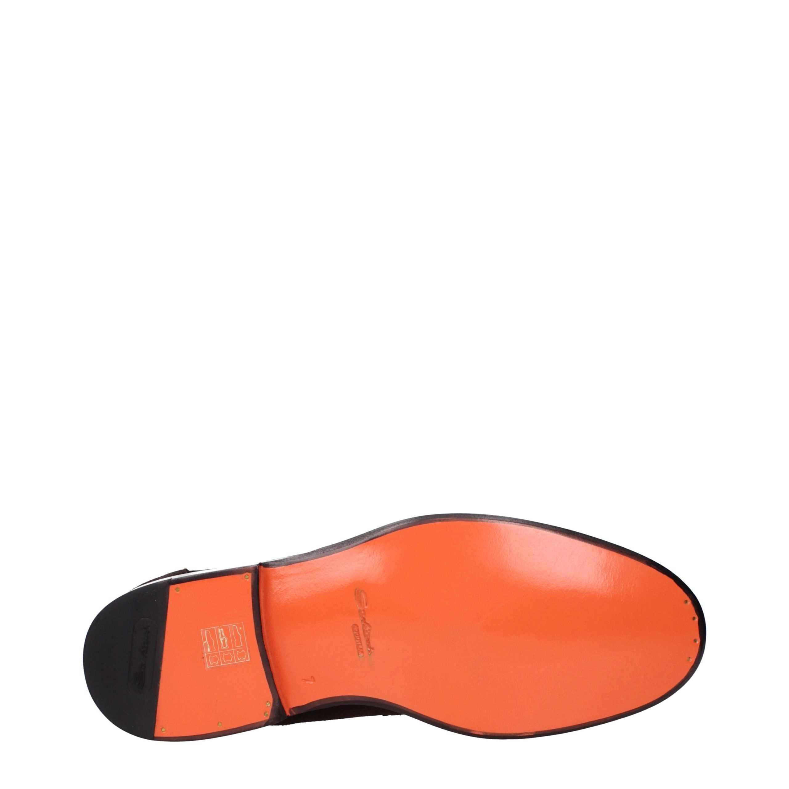 Santoni Braune Loafer aus Leder zum Hineinschlüpfen