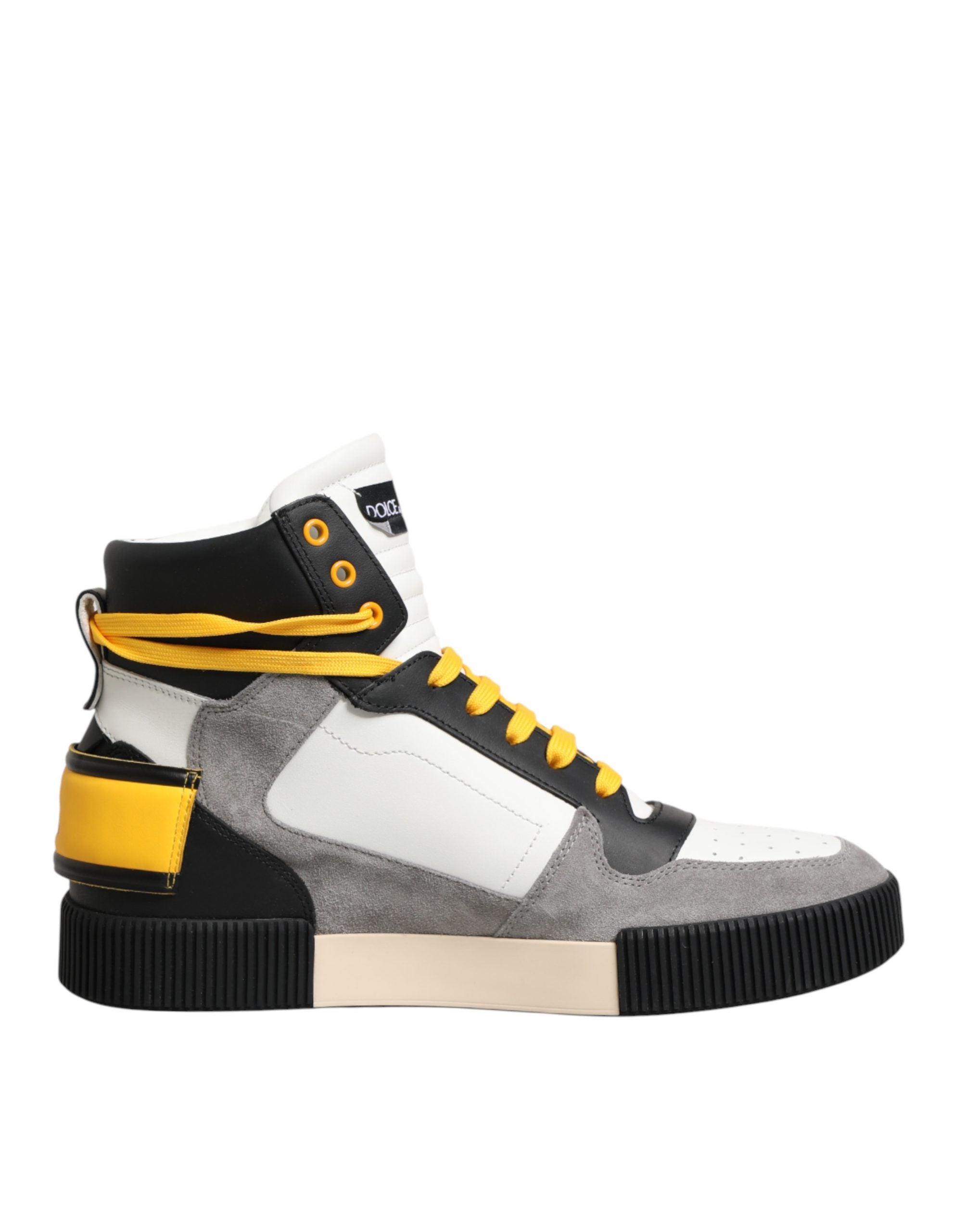 Dolce & Gabbana Mehrfarbige High-Top-Sneaker aus Kalbsleder