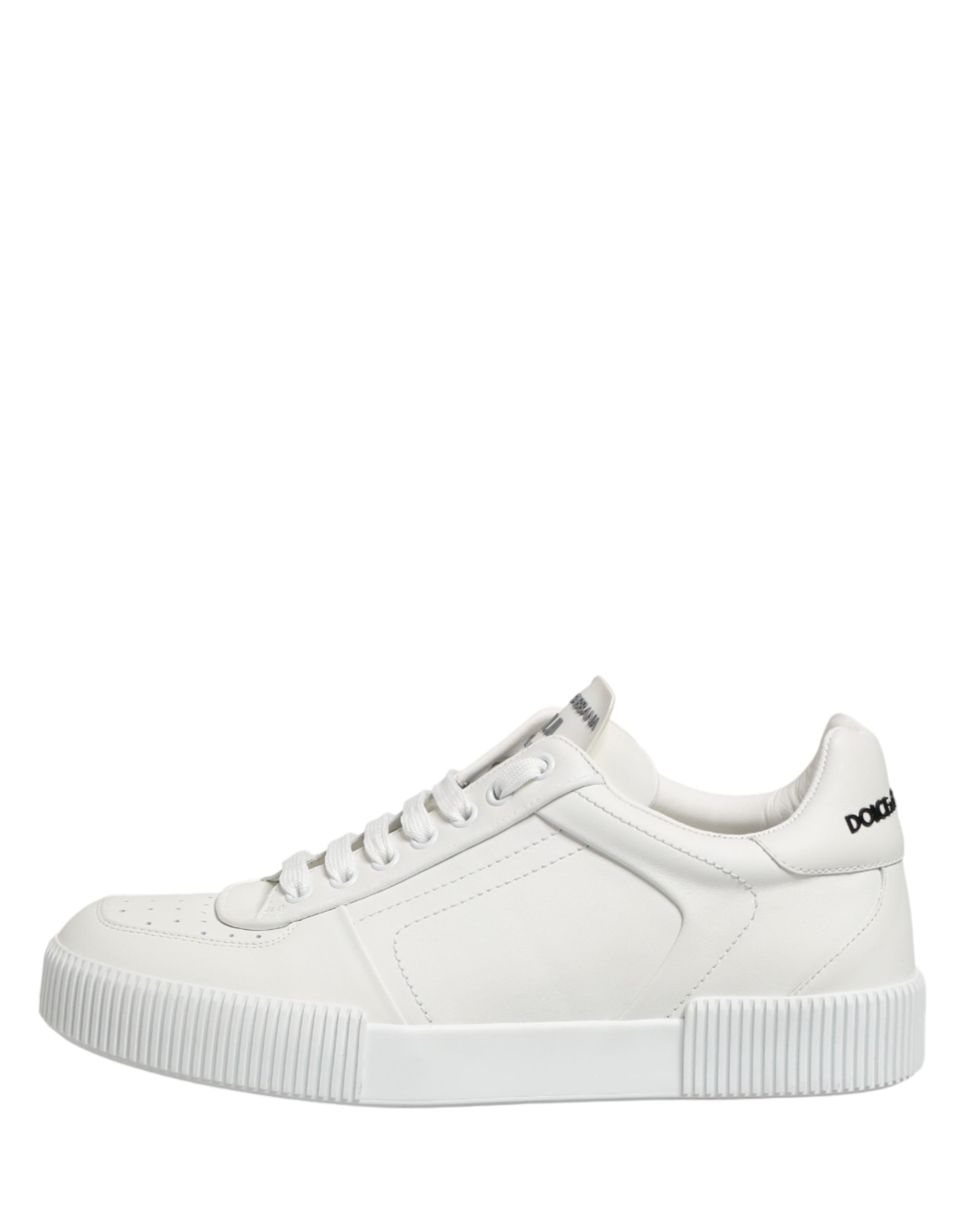 Dolce & Gabbana Weiß Miami Leder Low Top Männer Turnschuhe Schuhe