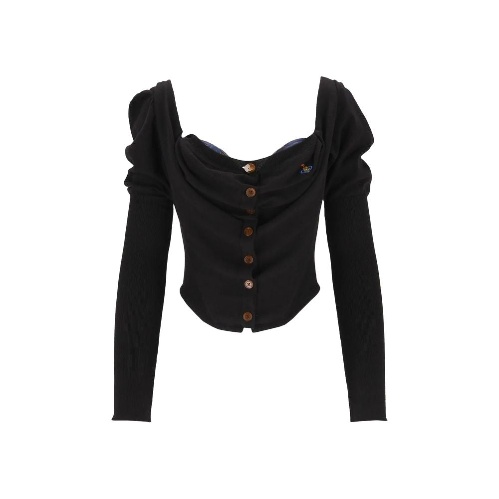 Vivienne Westwood Schwarzer Seiden-Cardigan