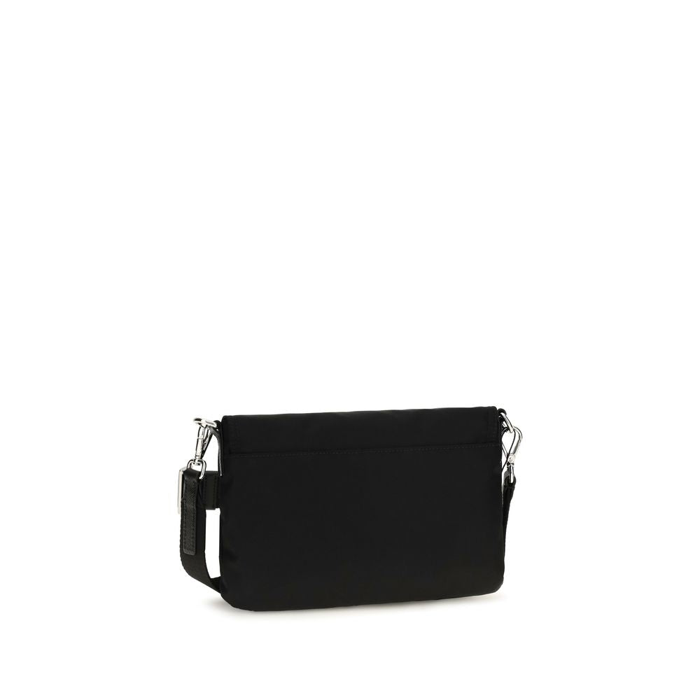 Prada Schwarze Schultertasche aus recyceltem Polyamid