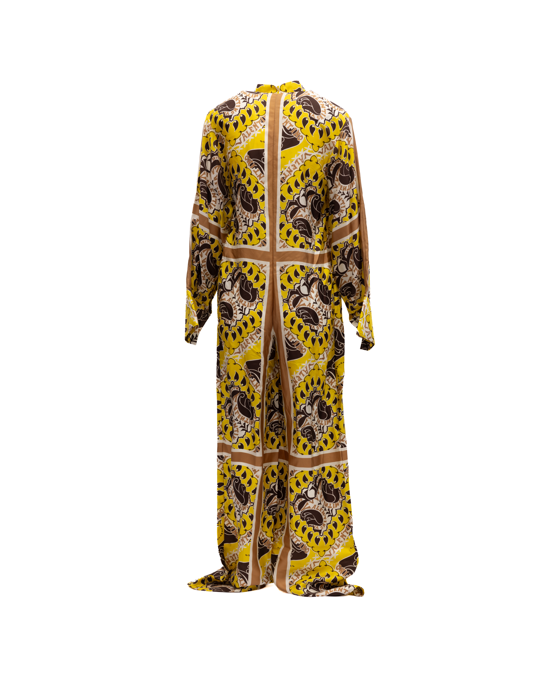 Valentino Garavani Jumpsuit mit weitem Bein und gelbem Paisleymuster
