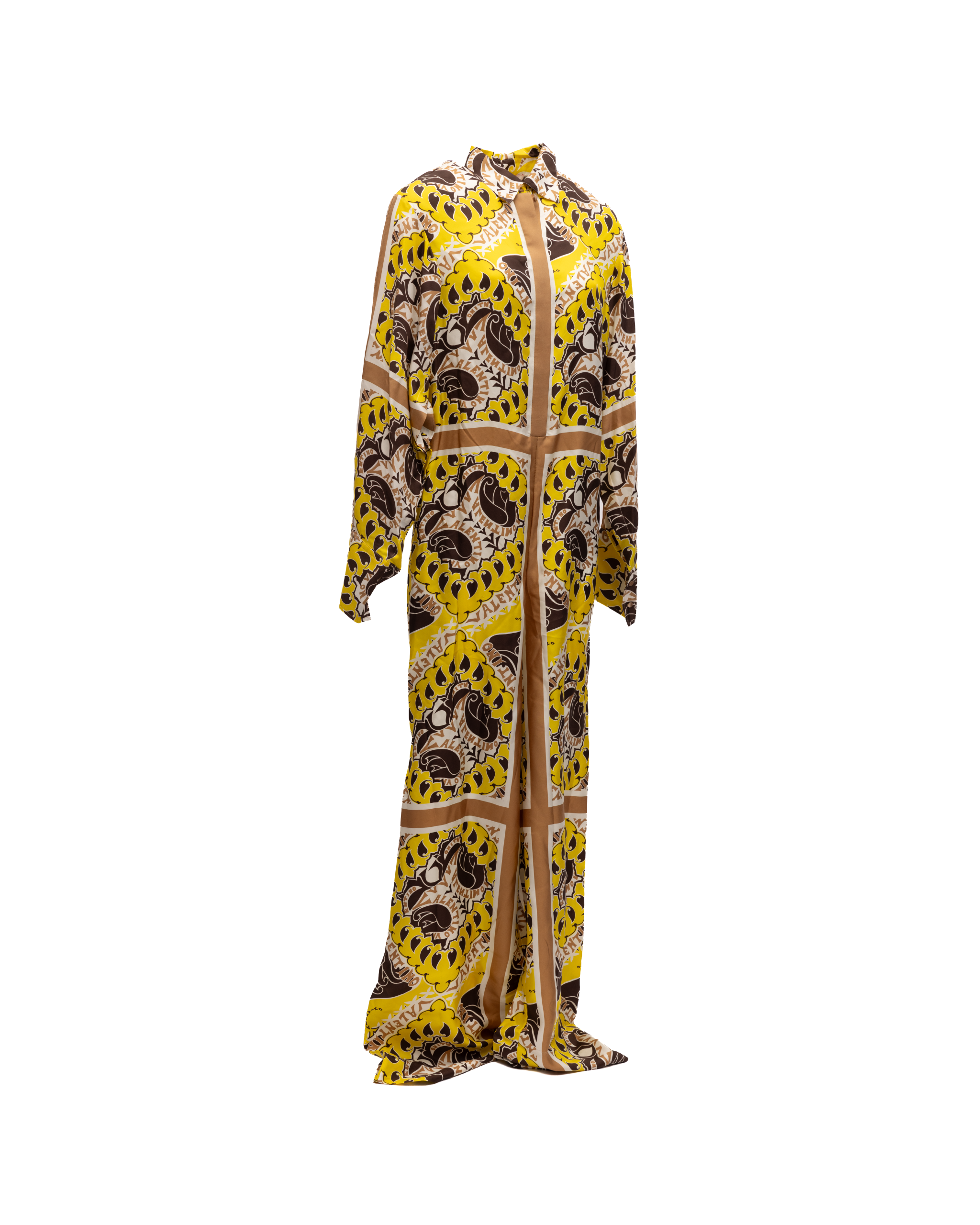 Valentino Garavani Jumpsuit mit weitem Bein und gelbem Paisleymuster