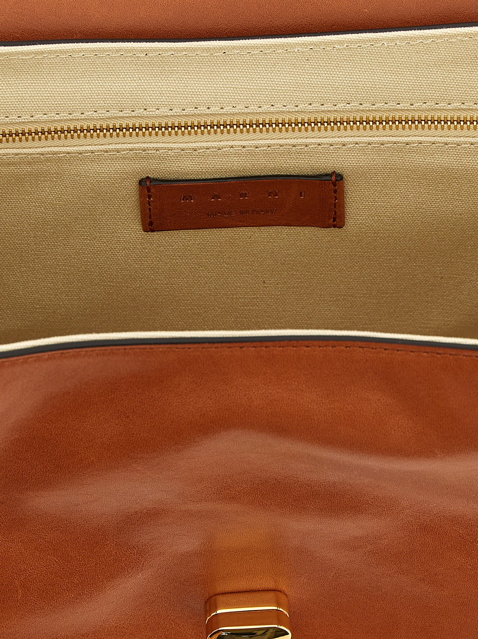 Marni Braunes Kalbsleder Damen Crossbody Tasche