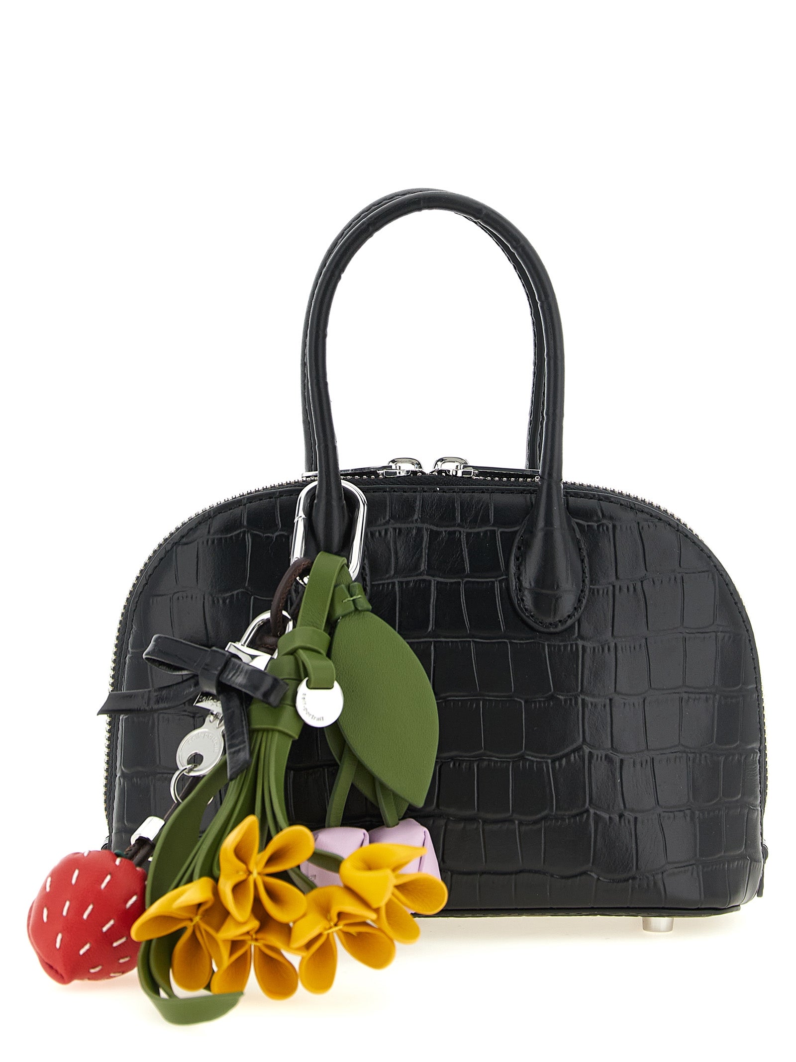 Self-Portrait Schwarze Kalbsleder-Handtasche