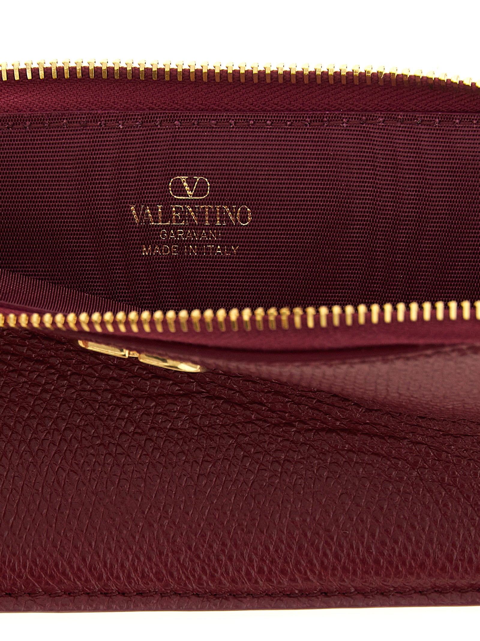 Valentino Garavani Bordeaux Lammleder Kartenetui