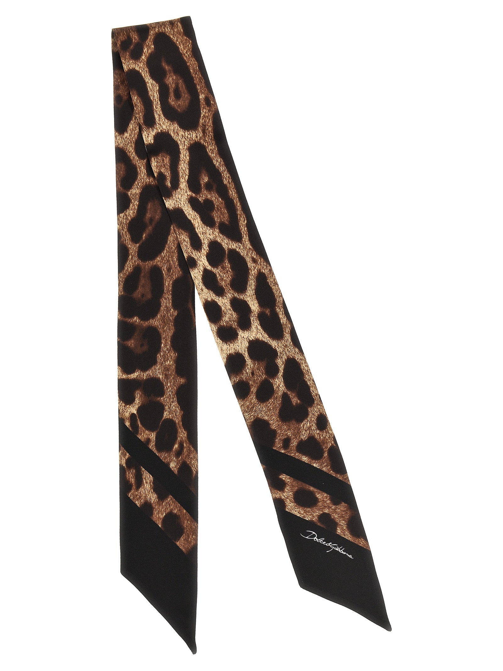 Dolce & Gabbana Brauner Seidenschal