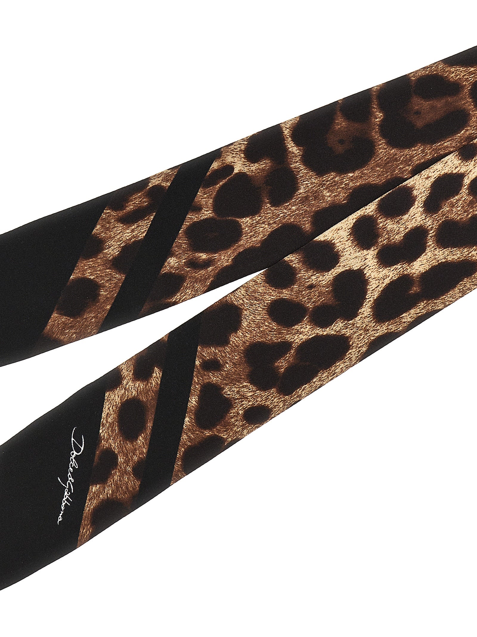 Dolce & Gabbana Brauner Seidenschal