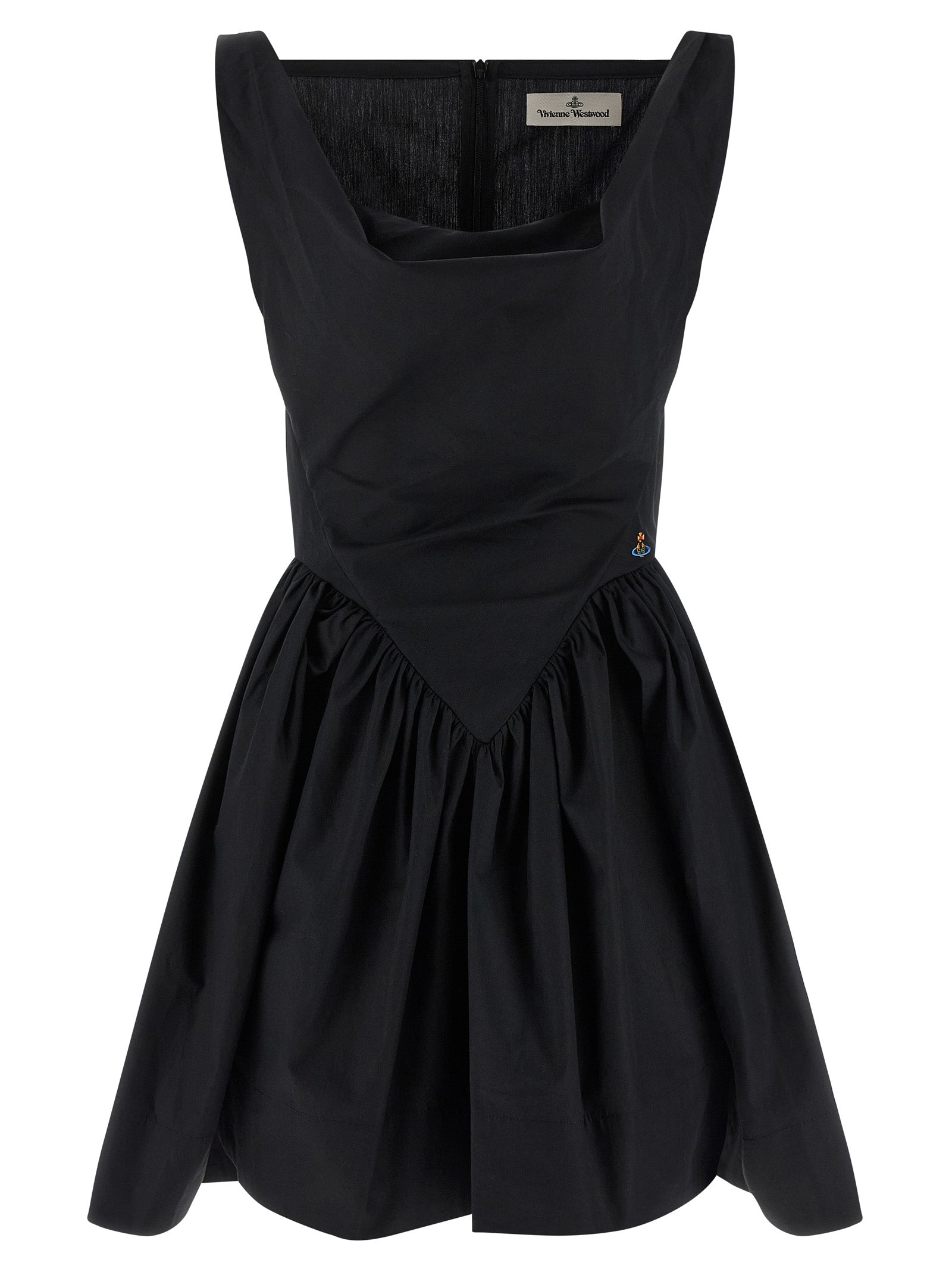 Vivienne Westwood Schwarzes kurzes Baumwollkleid