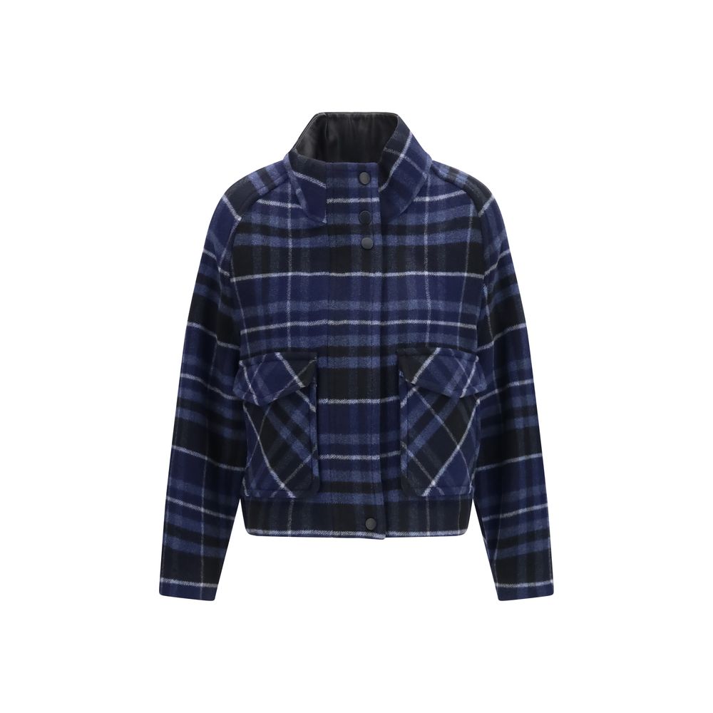 PINKO Blaue Wolljacke Oves Aries
