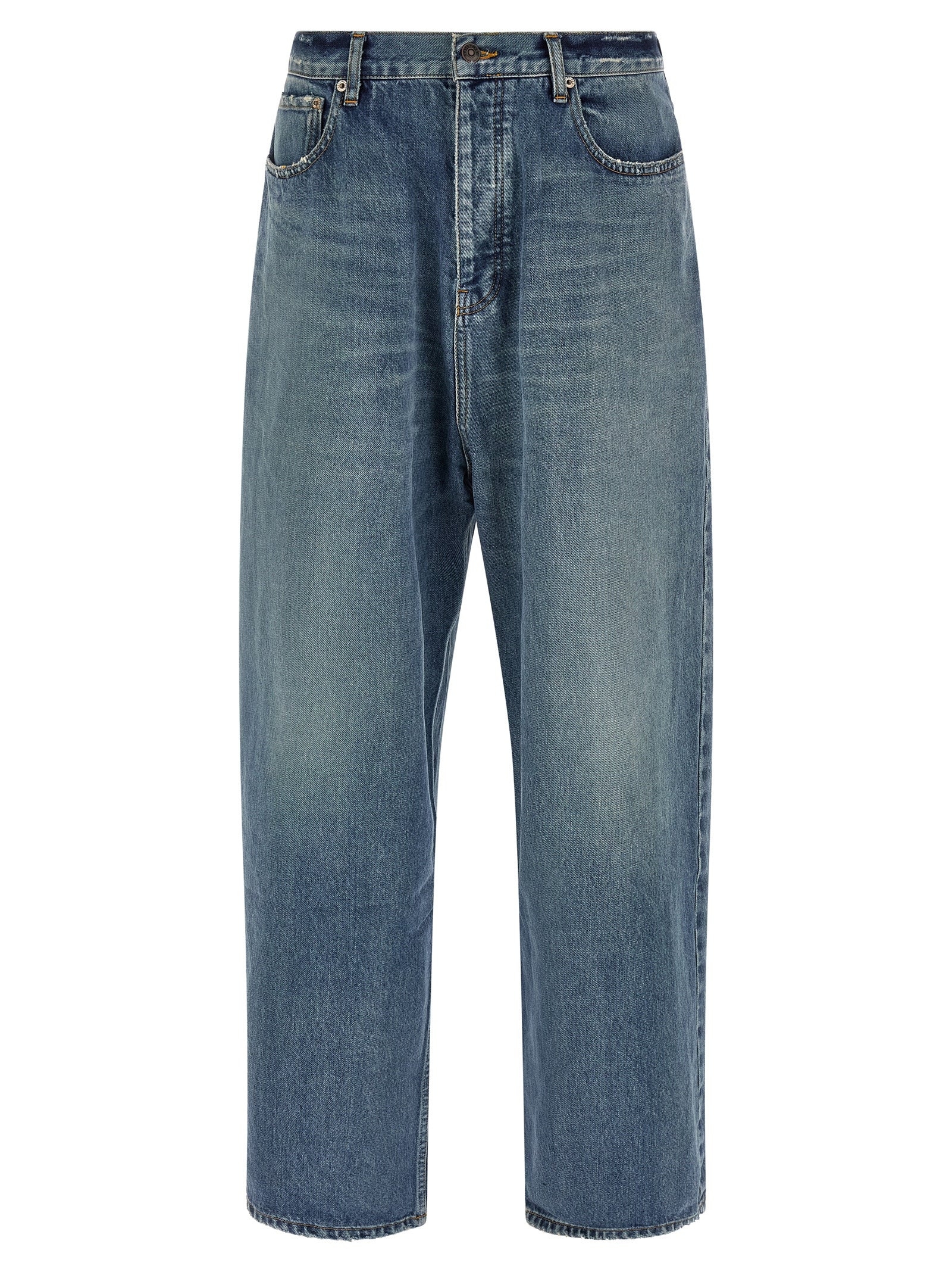 Balenciaga Blaue Baumwolljeans im Relaxed Fit