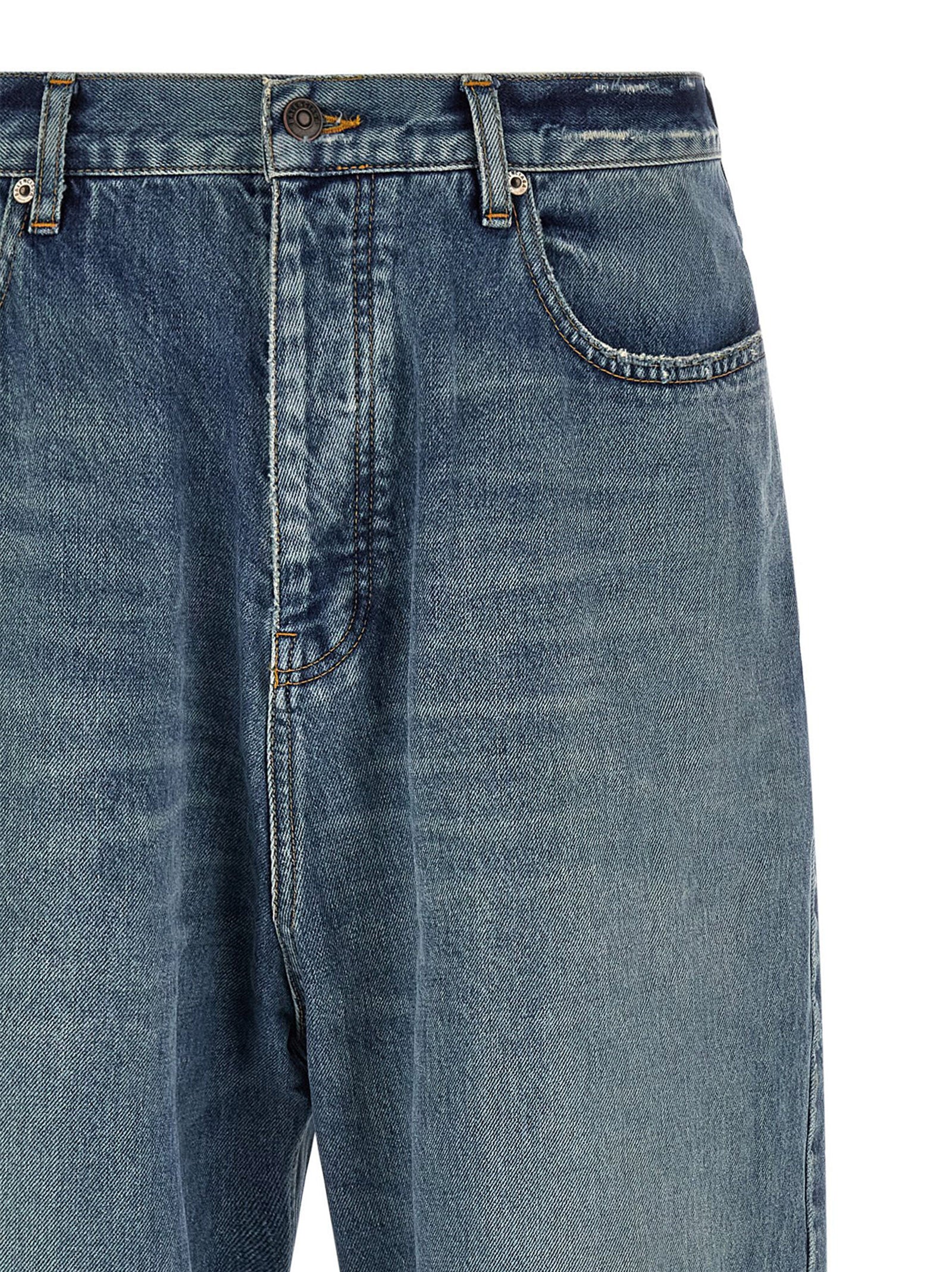 Balenciaga Blaue Baumwolljeans im Relaxed Fit