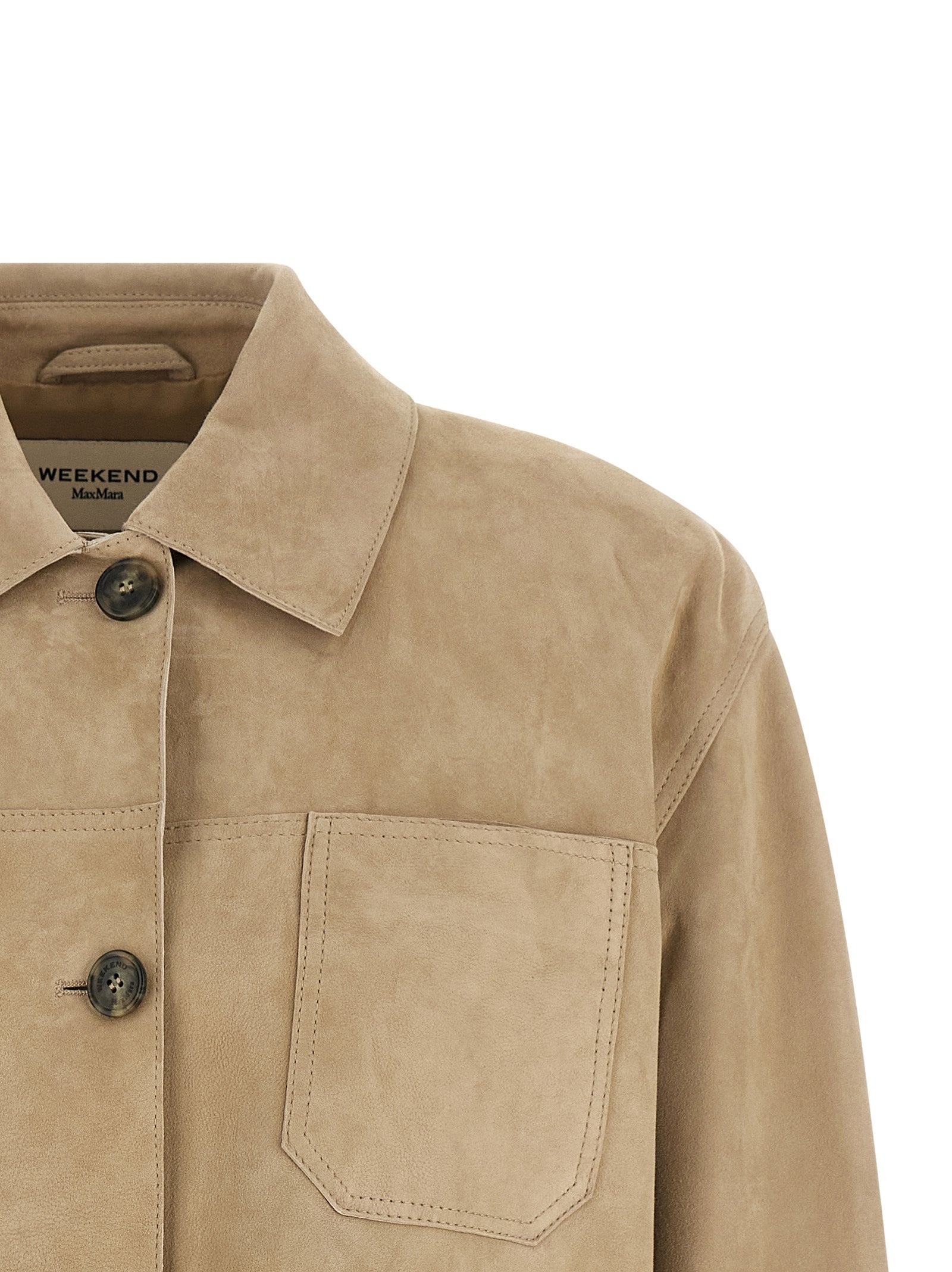 Max Mara Beige Lammleder Lederjacke