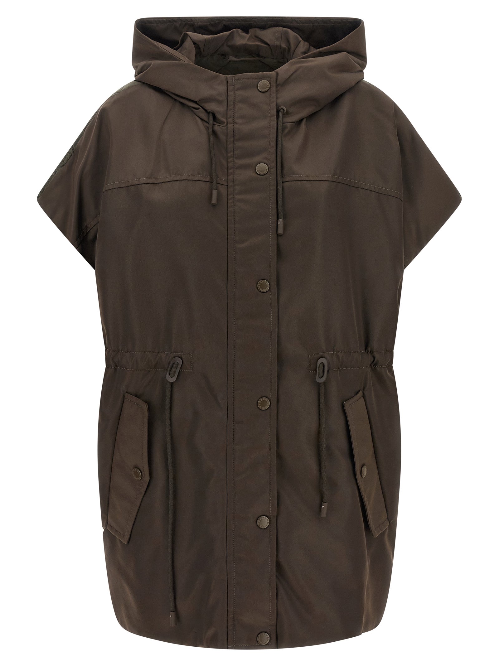 Max Mara Braune Polyamid-Weste ohne Ärmel