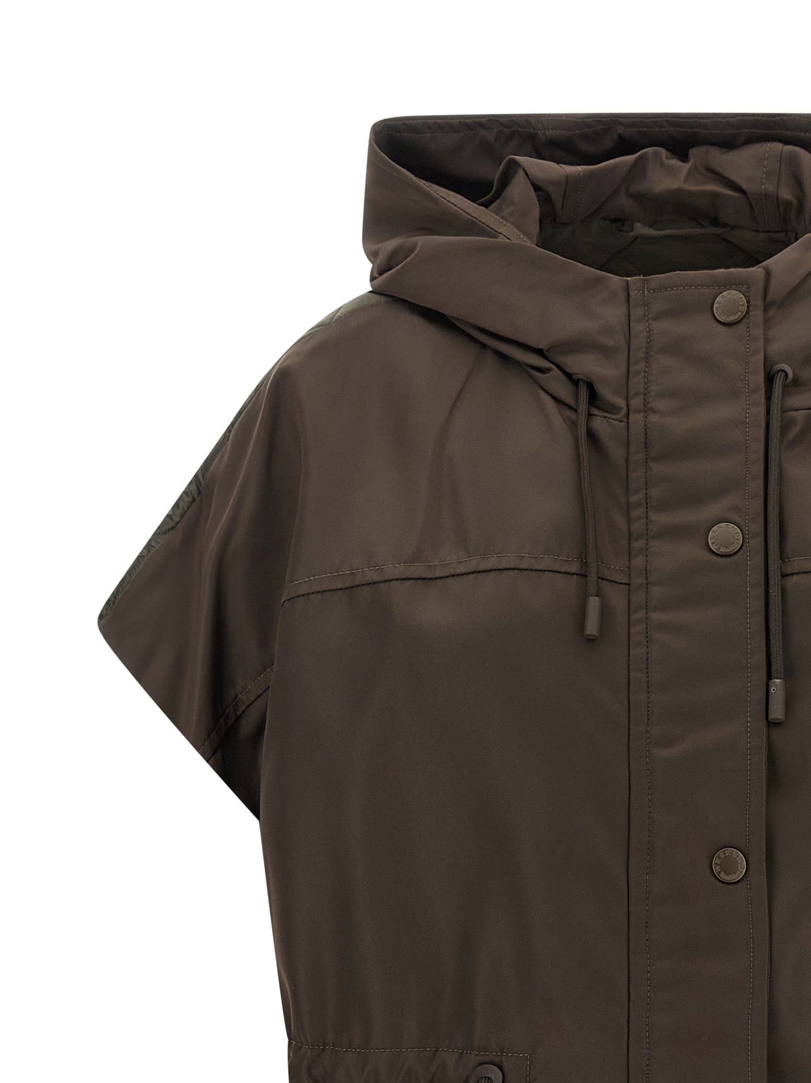 Max Mara Braune Polyamid-Weste ohne Ärmel