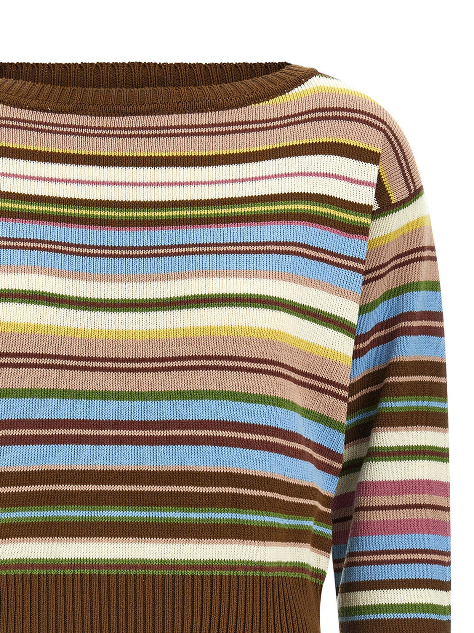 Max Mara Mehrfarbige Baumwollstrickjacke