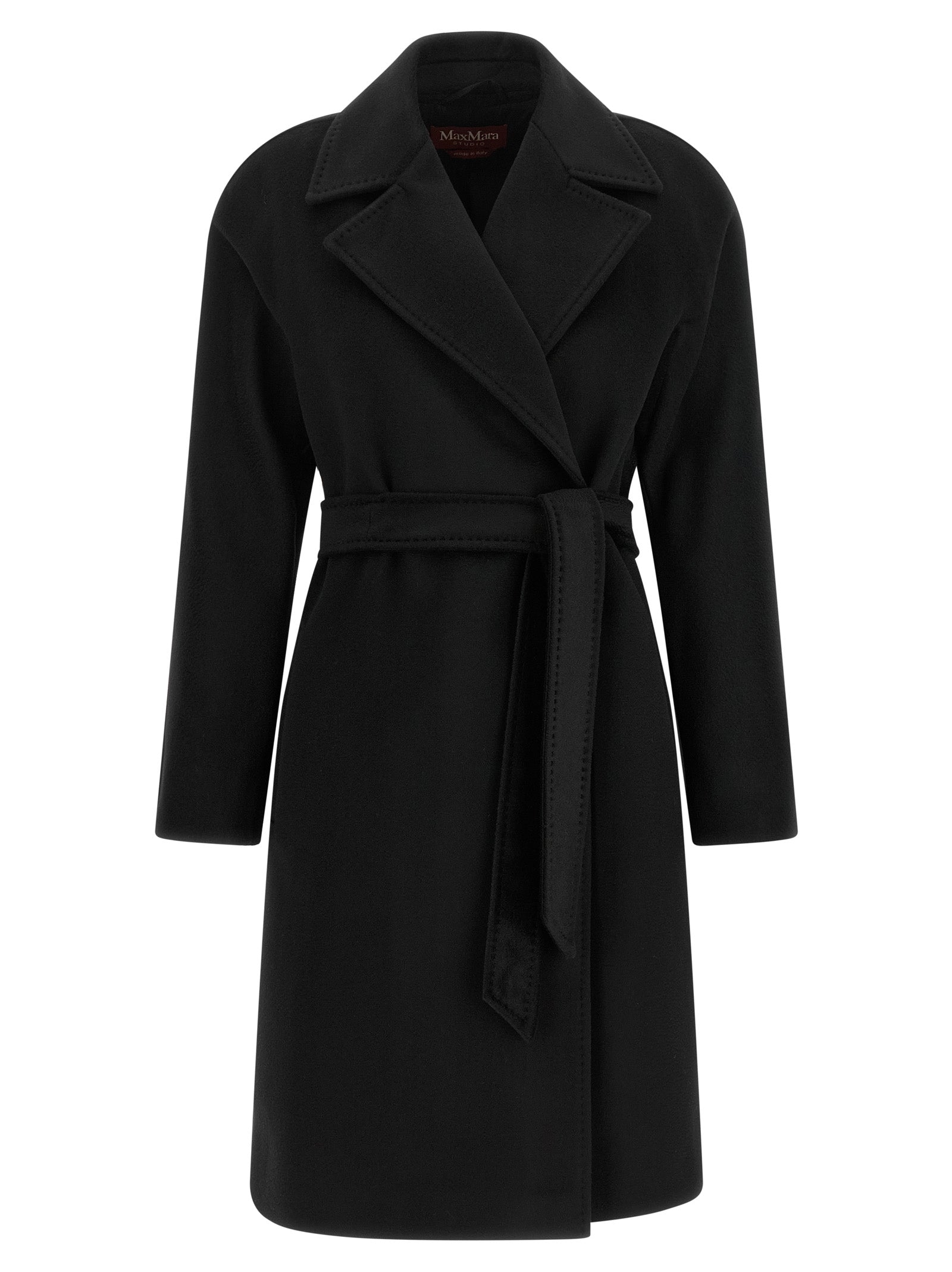 Max Mara Schwarzer Wollmantel