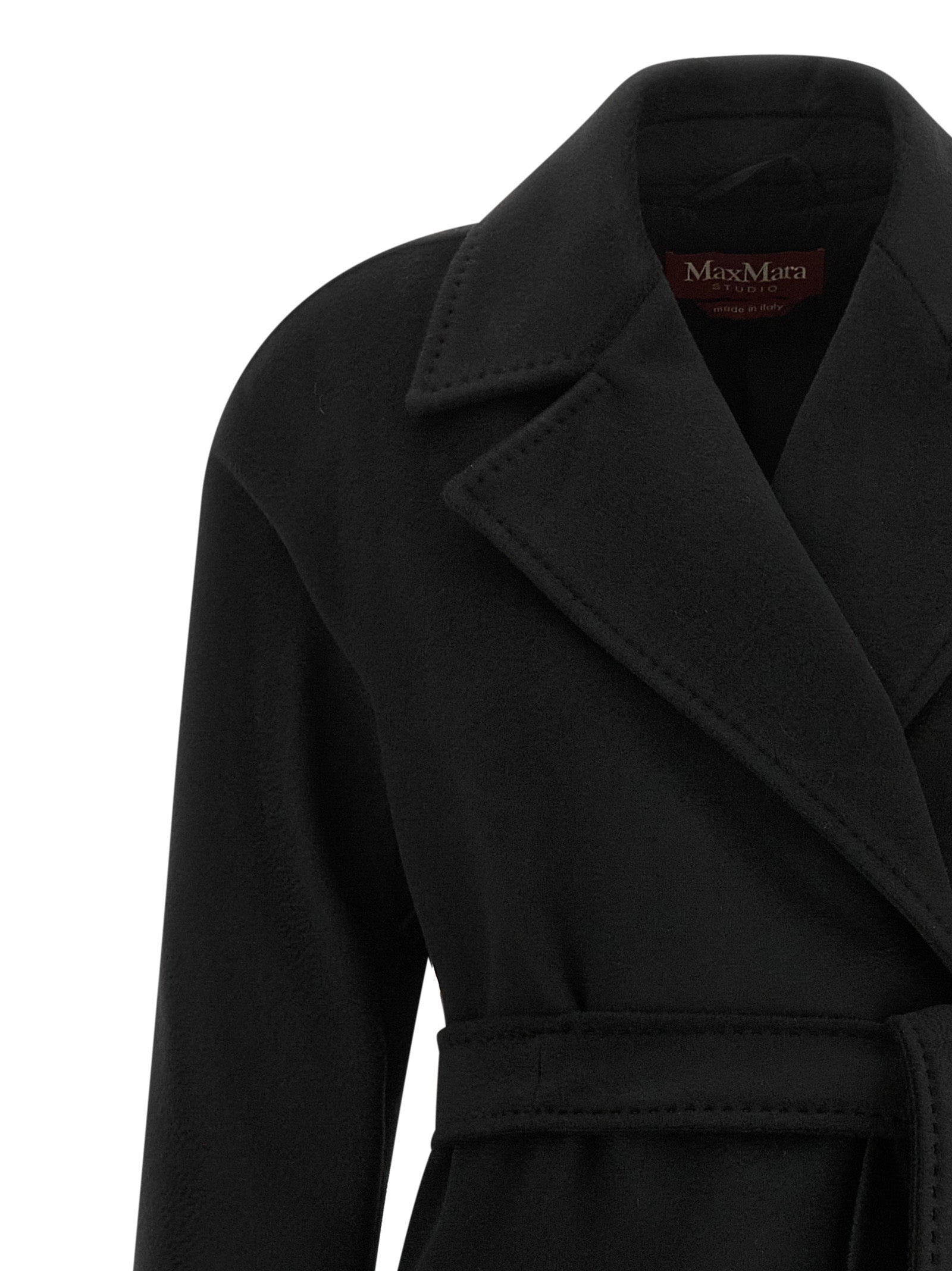 Max Mara Schwarzer Wollmantel