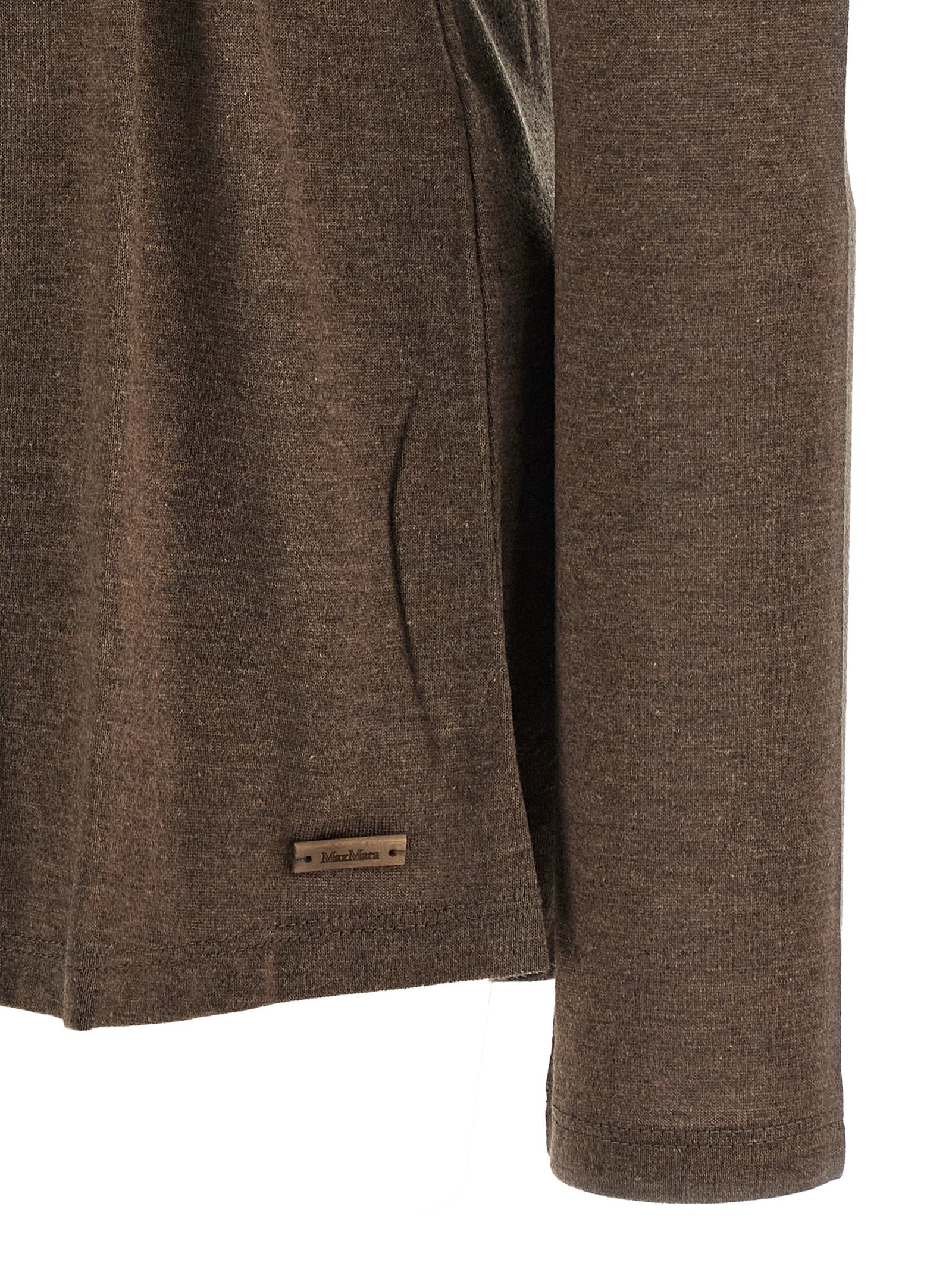 Max Mara Brauner Lyocell-Strickjacke