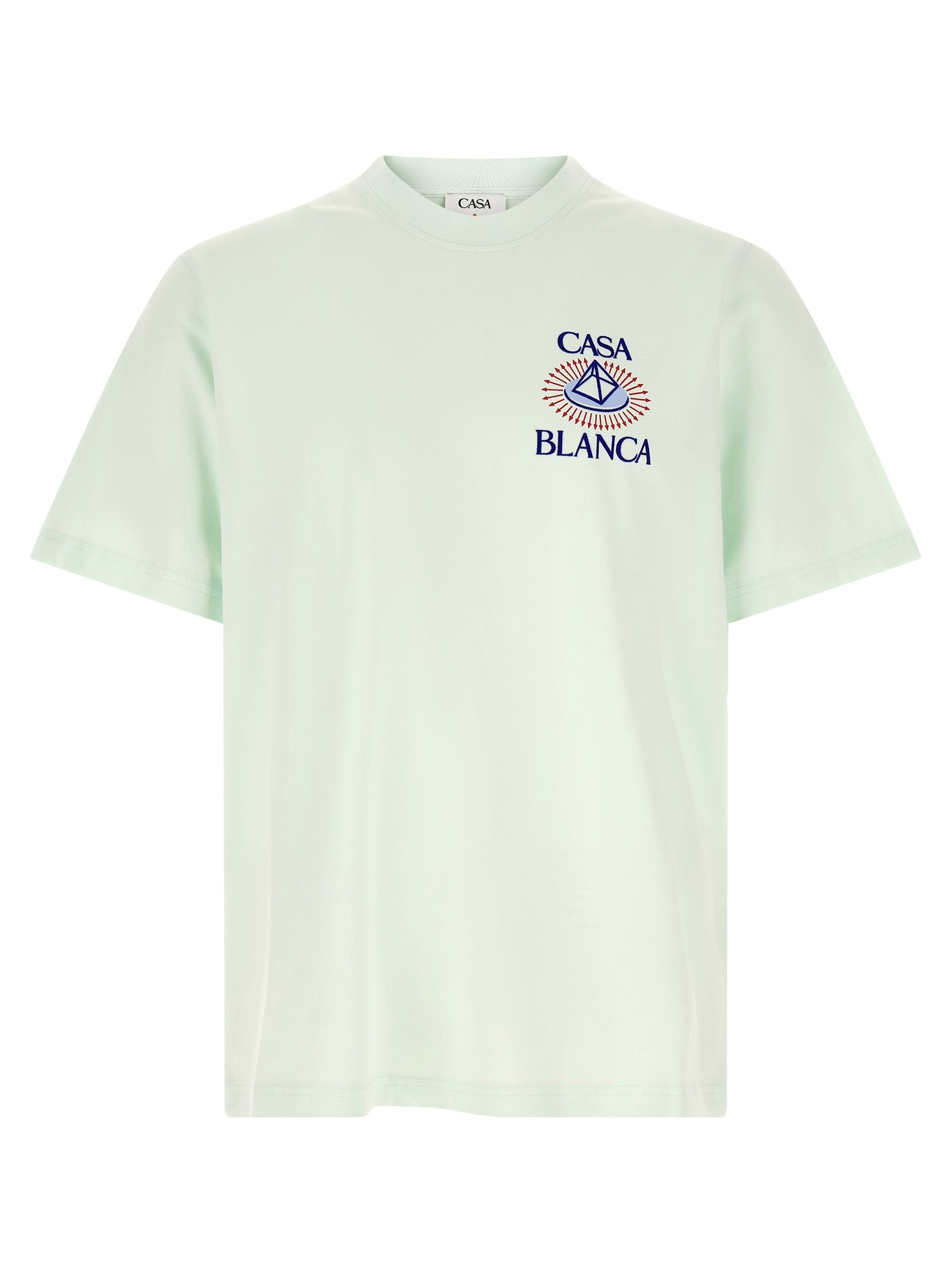 Casablanca Blaues Bio-Baumwoll-T-Shirt