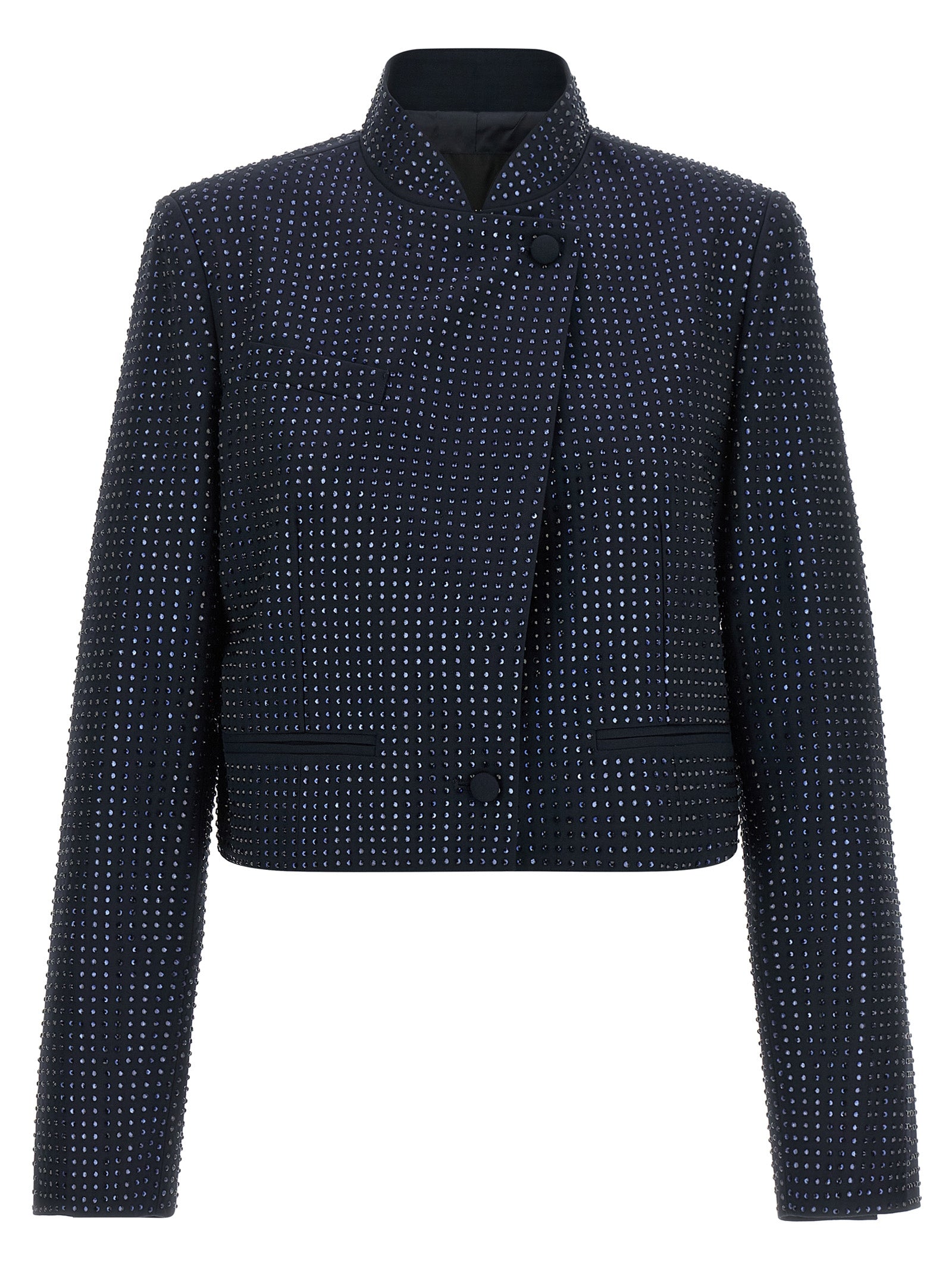 PINKO Blaue Polyester-Jacke in voller Länge