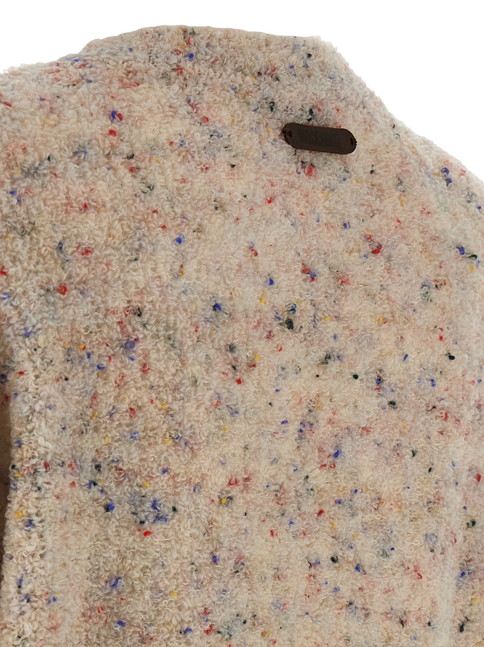 Moschino Mehrfarbige Strickjacke aus reiner Schurwolle