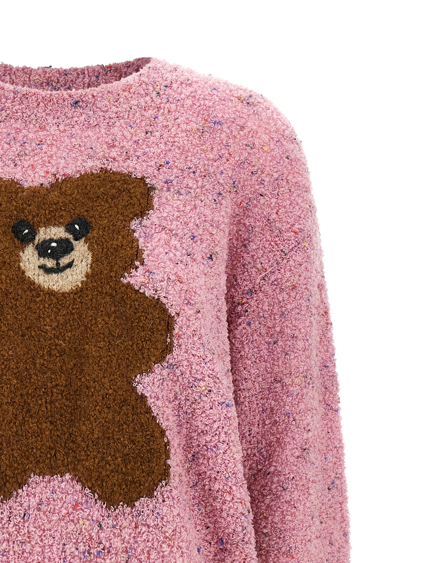 Moschino Mehrfarbige Strickjacke aus reiner Schurwolle