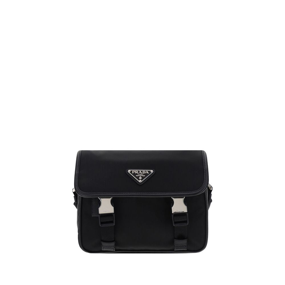 Prada Schwarze Schultertasche aus Polyamid