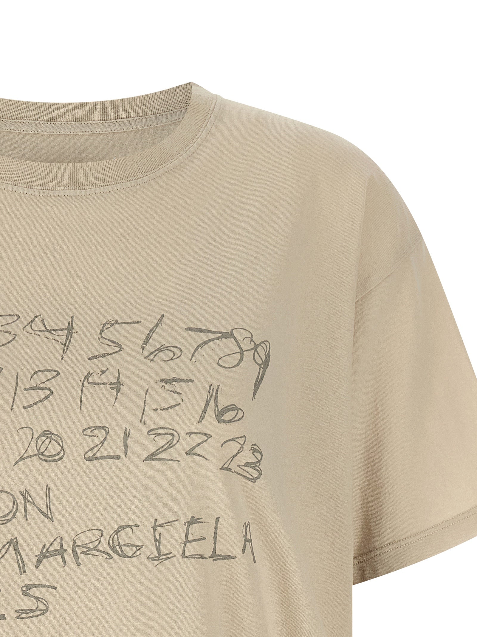 Maison Margiela Beiges Baumwoll-T-Shirt