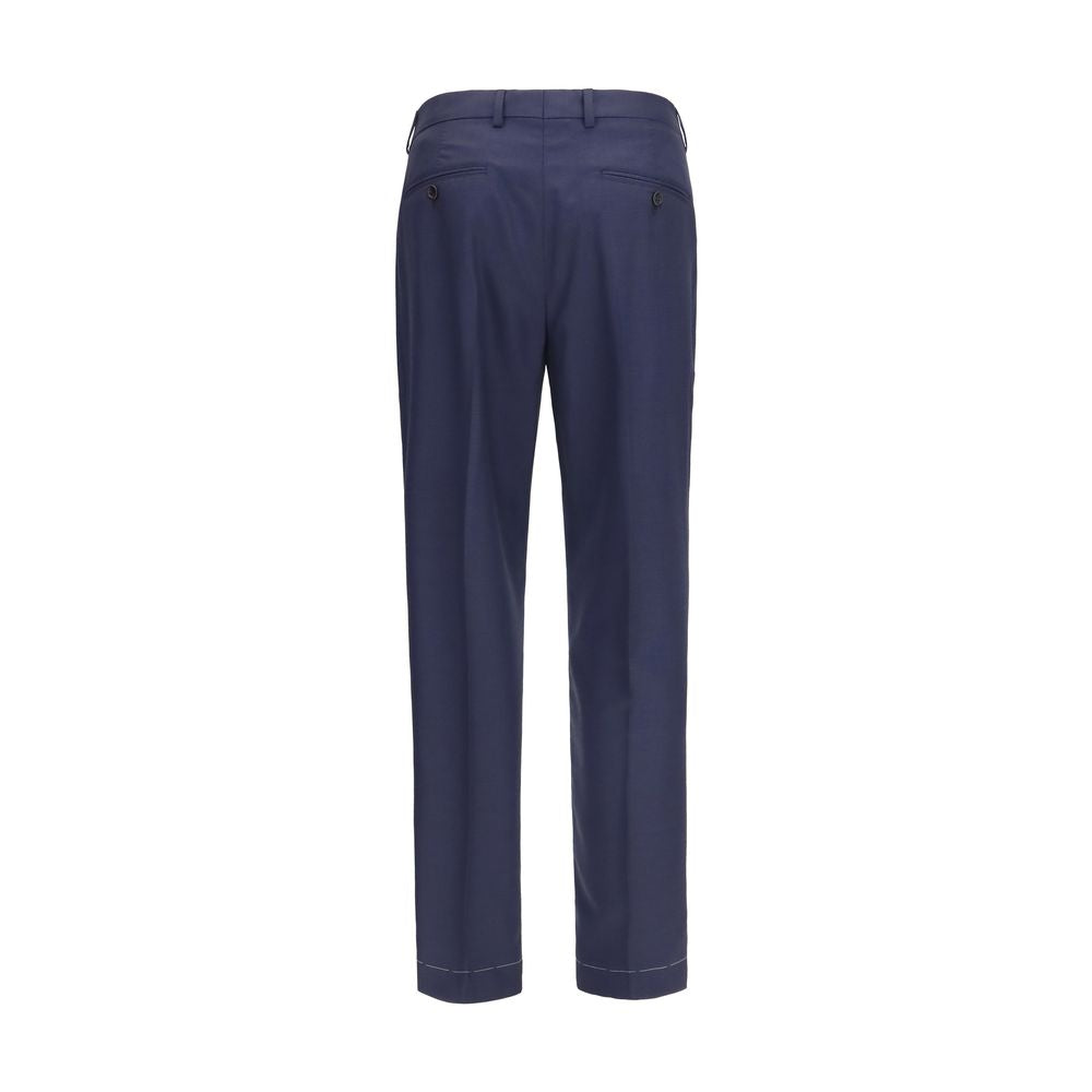 Brunello Cucinelli Blaue Hose aus Wolle Oves Aries