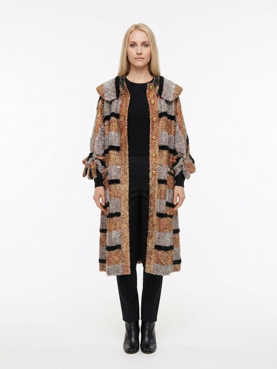 Dolce & Gabbana Mehrfarbiger Leder-Mantel