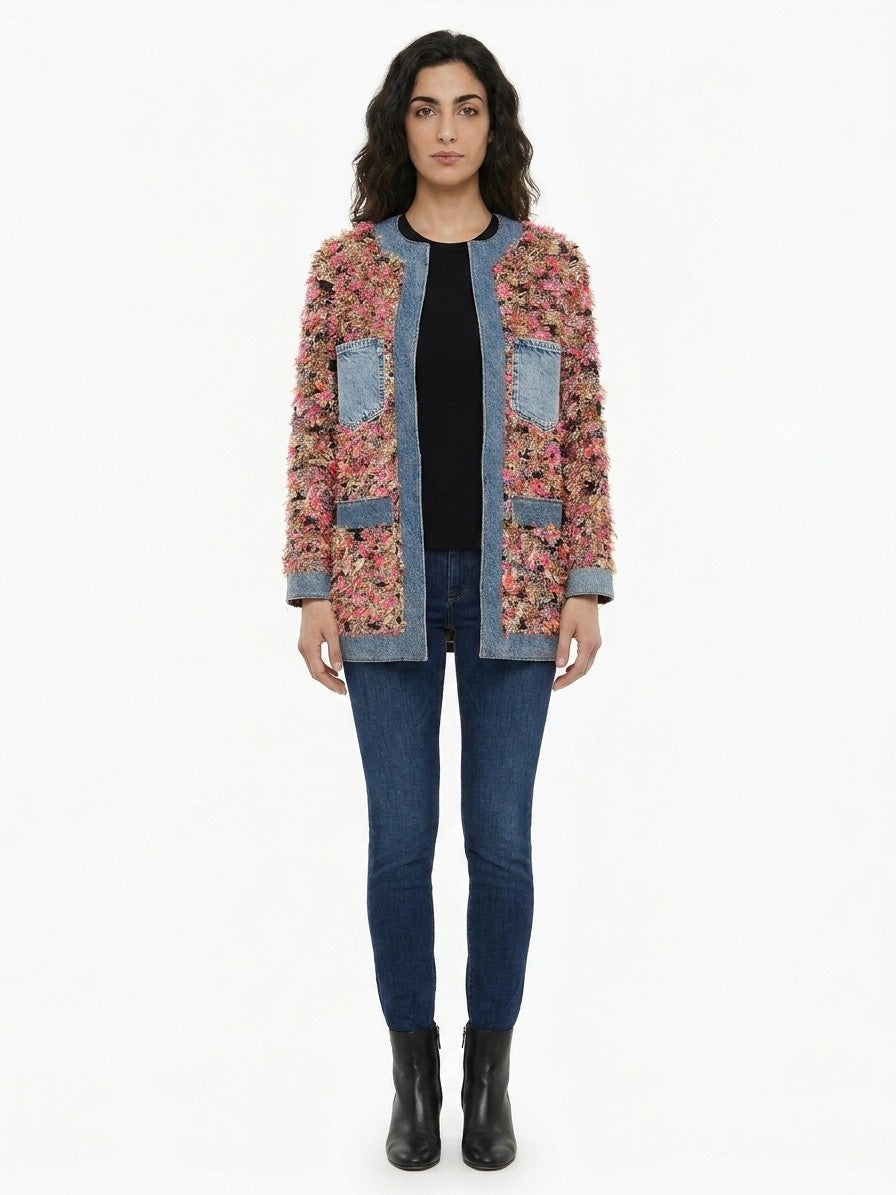 Dolce & Gabbana Mehrfarbige Bikerjacke aus Polyester