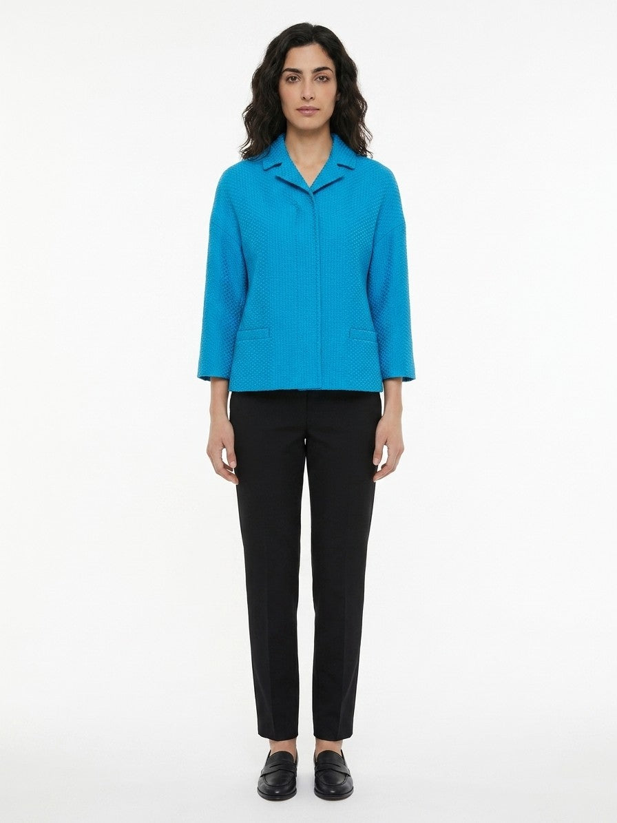 Dolce & Gabbana Türkisfarbene Baumwoll-Shell-Jacke