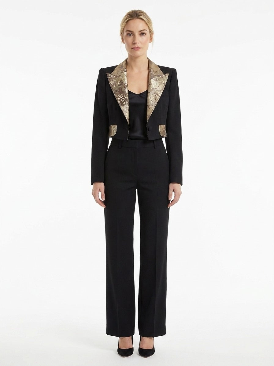 Dolce & Gabbana Schwarzer Blazer aus Elasthan