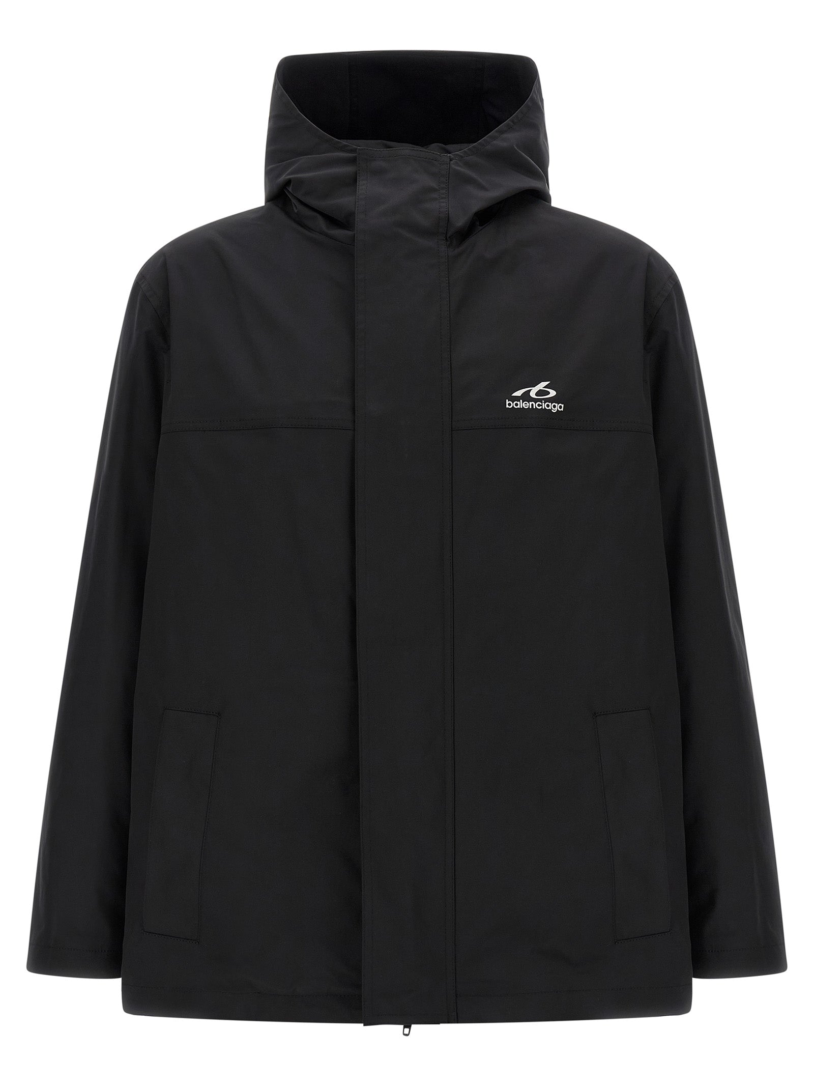 Balenciaga Schwarzer Parka aus Polyester