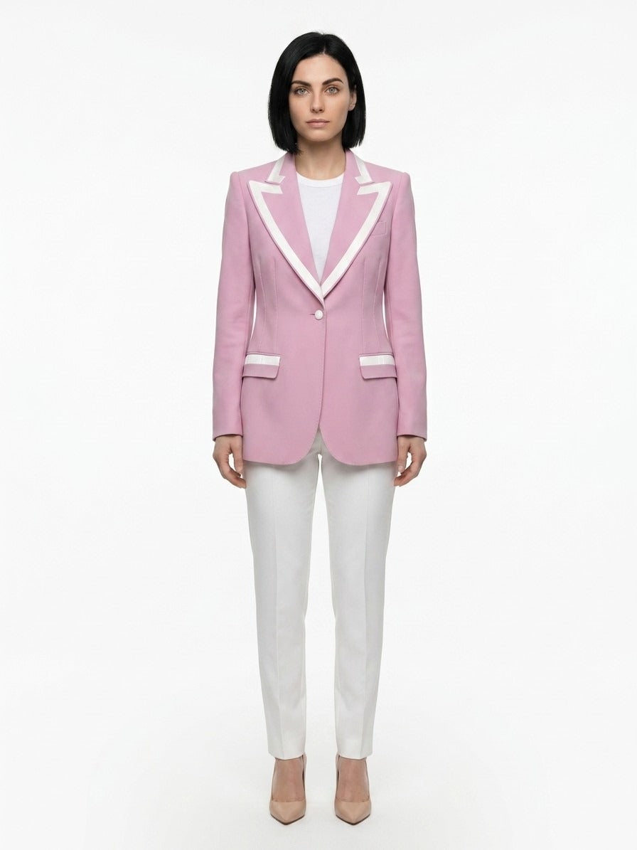 Dolce & Gabbana Pink Elastane Blazer