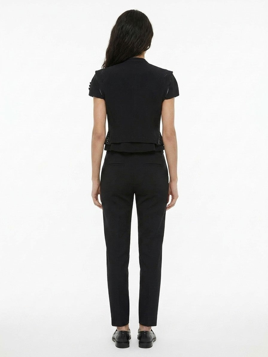 Dolce & Gabbana Schwarzer Blazer aus Elasthan
