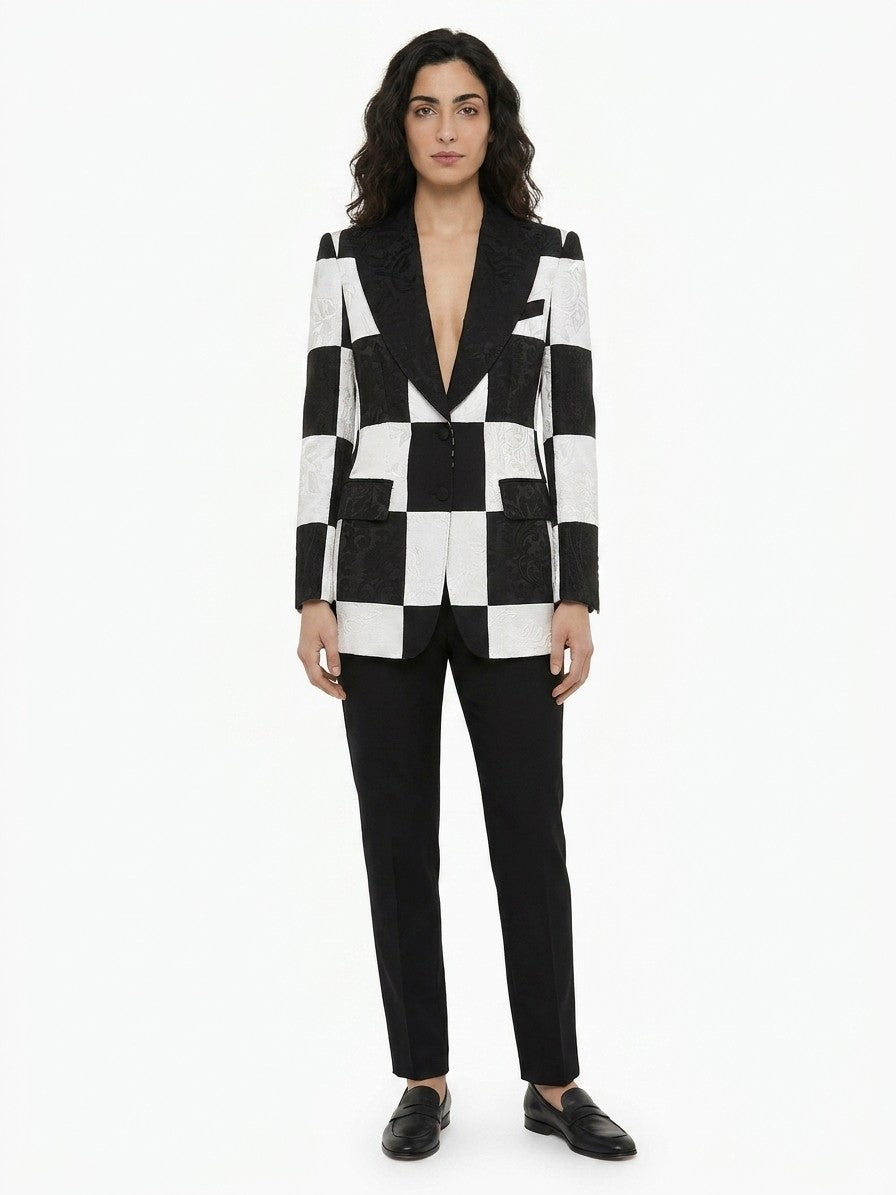 Dolce & Gabbana Mehrfarbiger Blazer aus Acetat